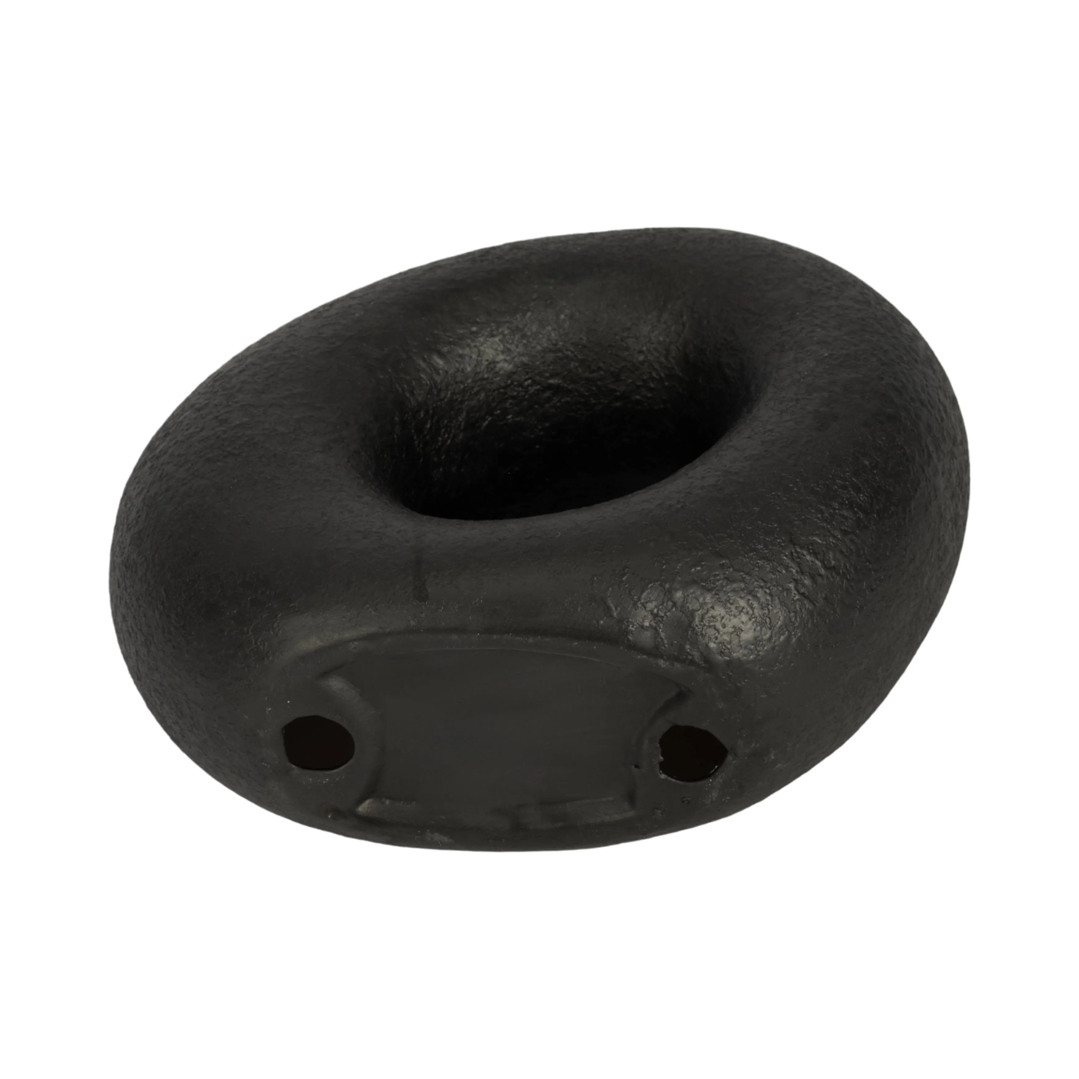 8" Textured Open Cut-out Slanted Circle Object, Bl