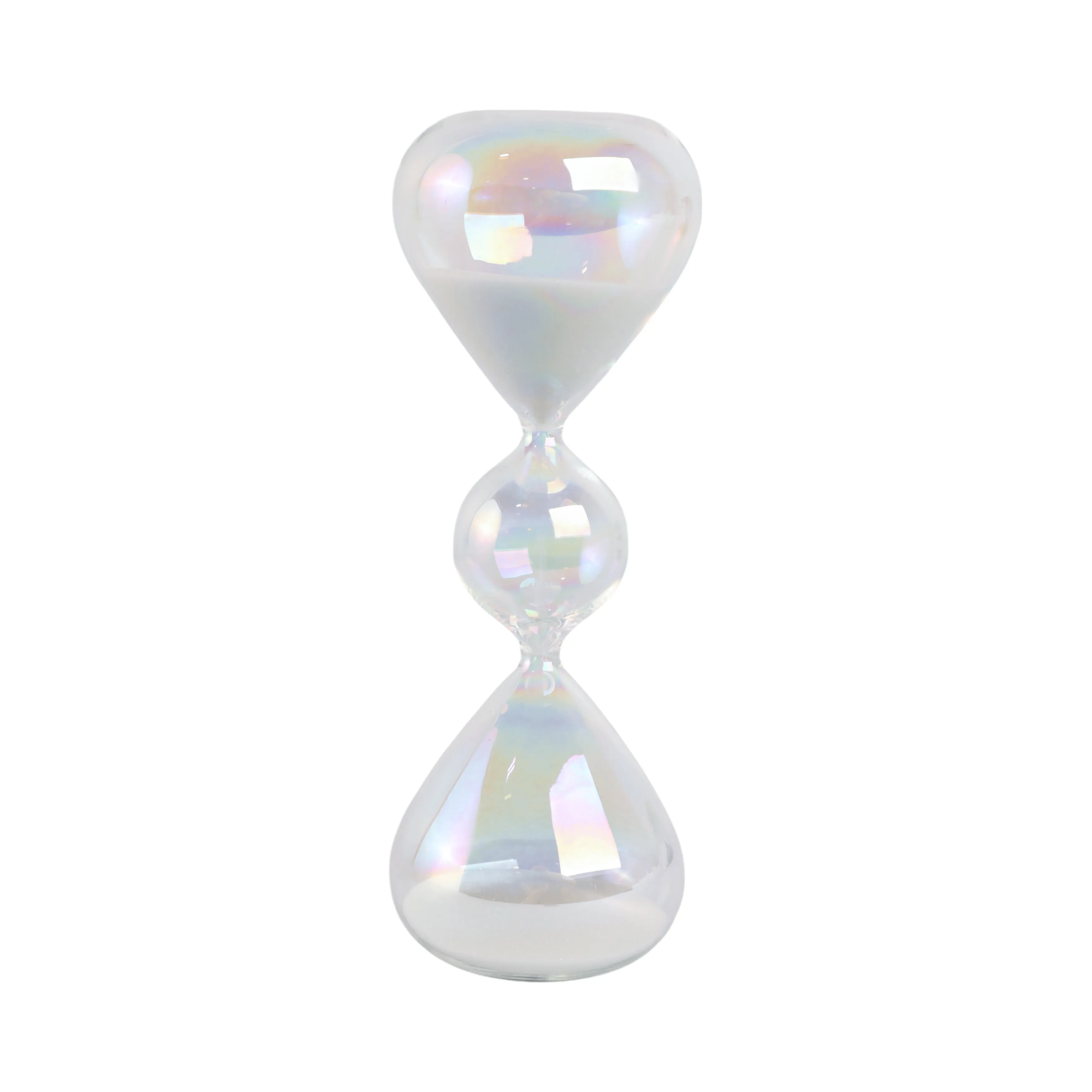 8x3" Glass 10min Bubble Sandtimer, Iridescent