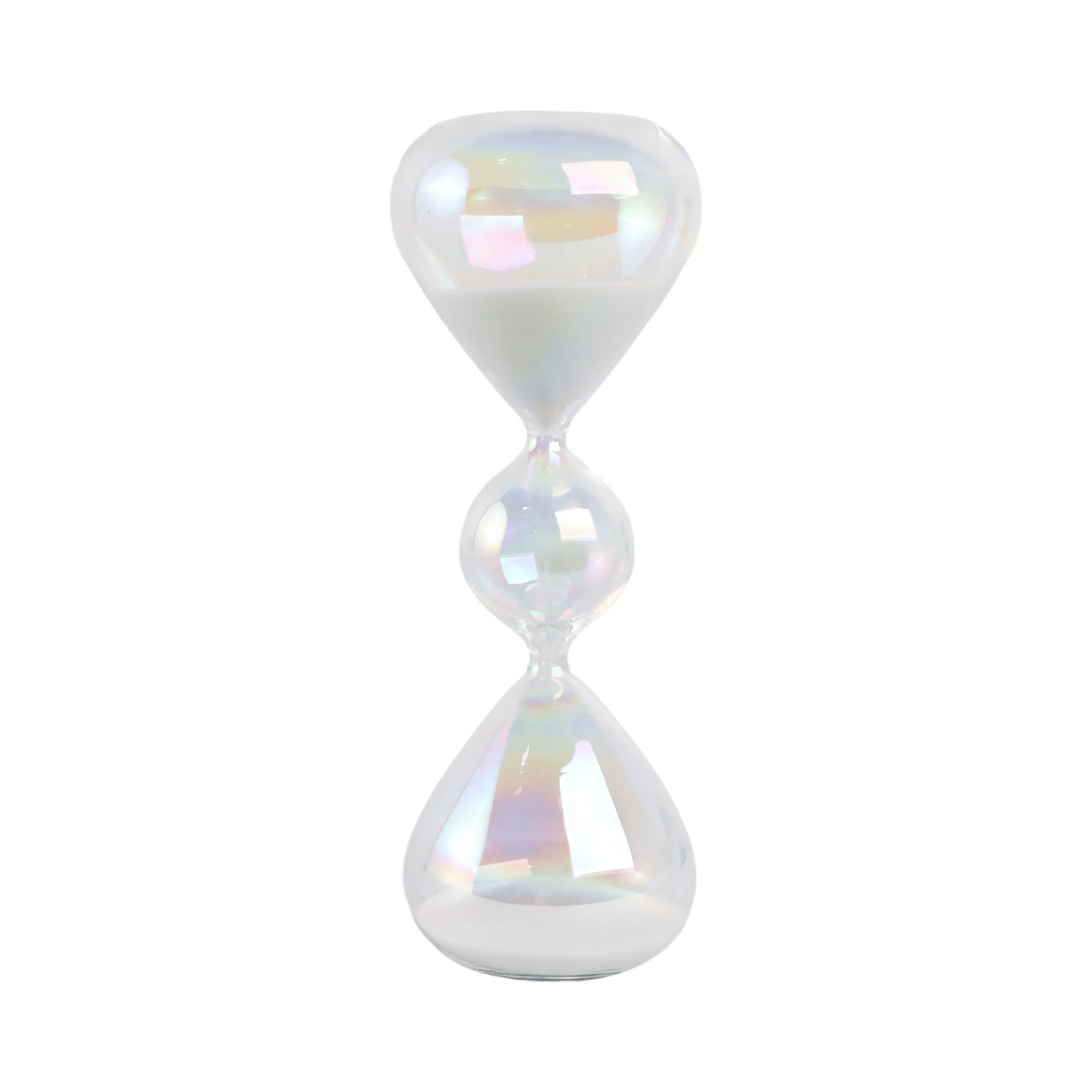 8x3" Glass 10min Bubble Sandtimer, Iridescent