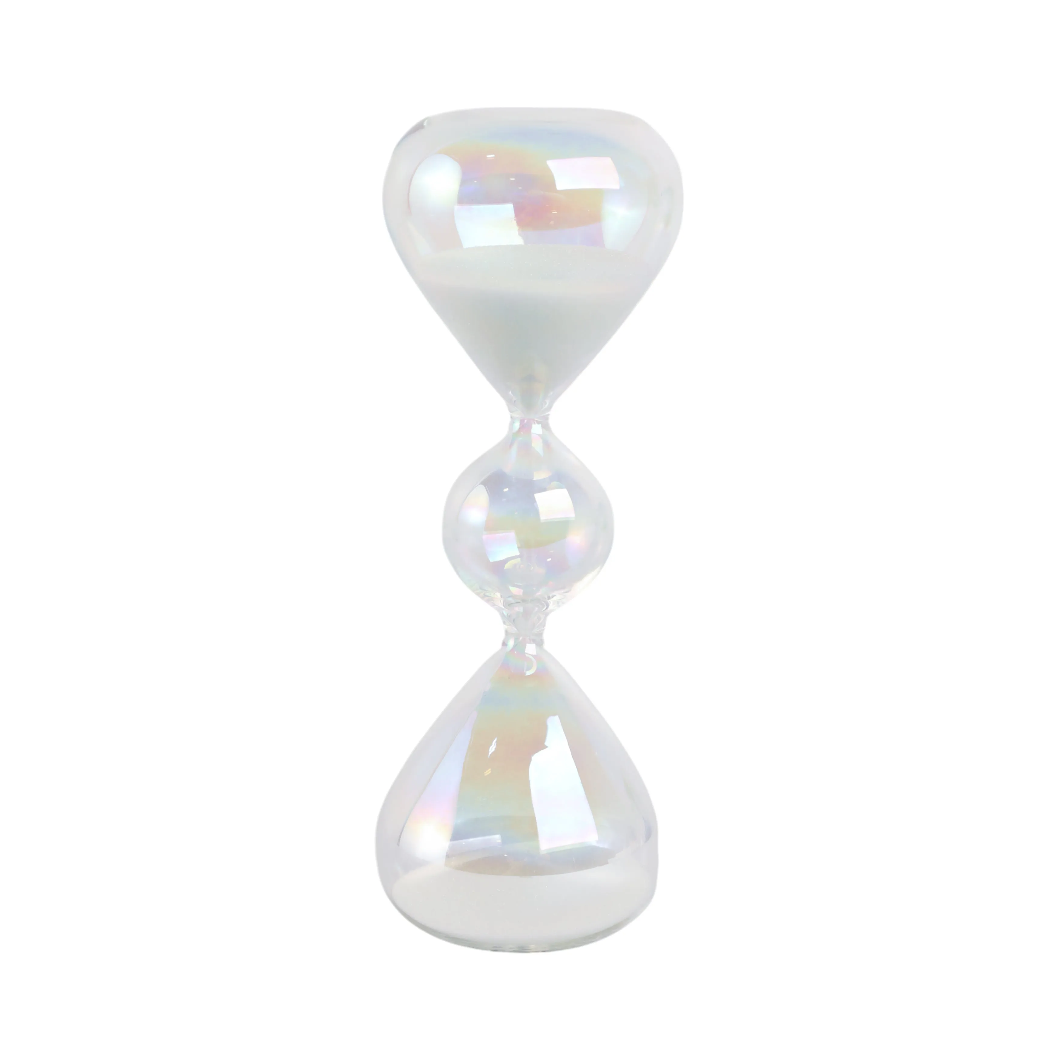 8x3" Glass 10min Bubble Sandtimer, Iridescent