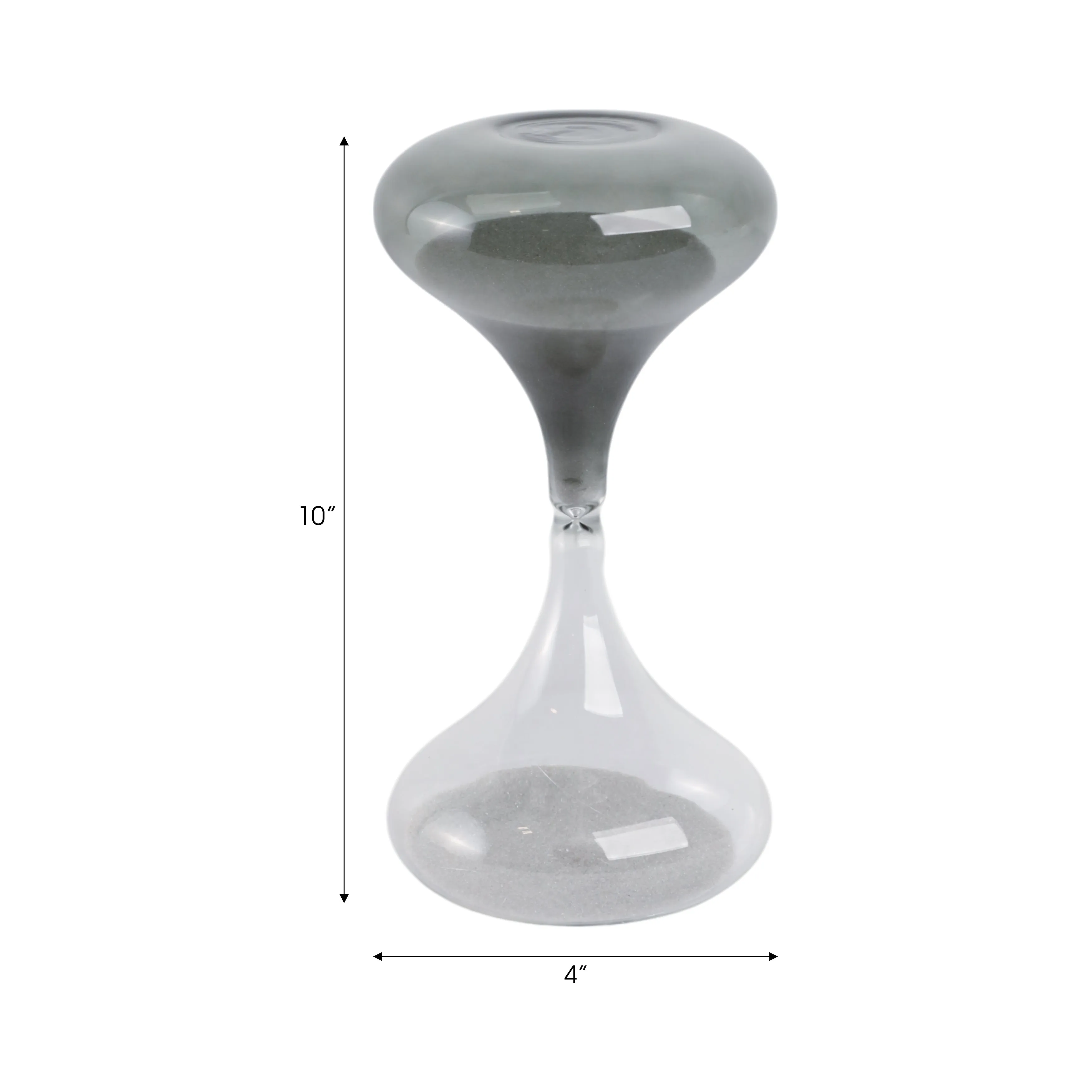 8x4" Glass 30min Modern Sandtimer, Smoke