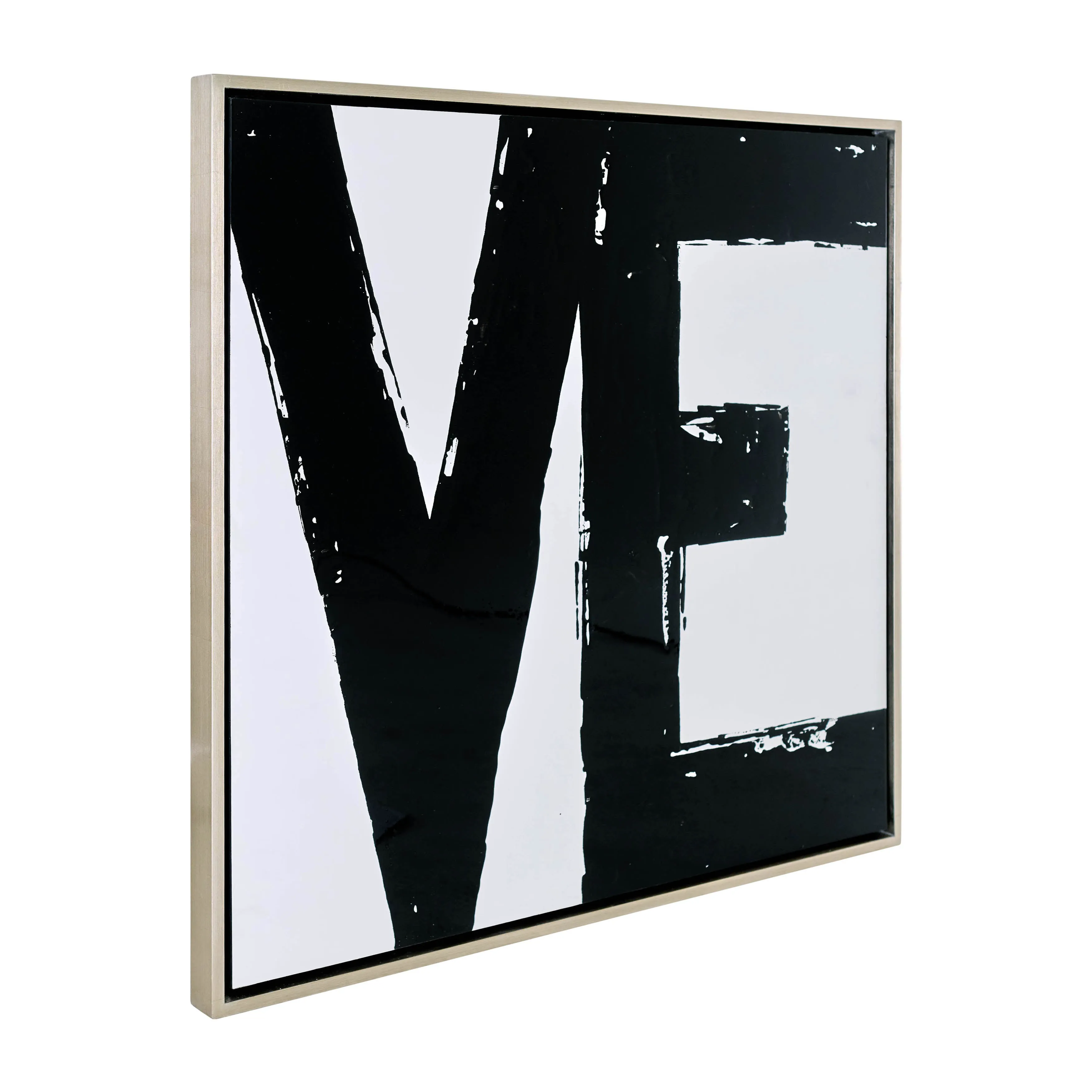 95X47, S/2 HAND PAINTED LOVE FRAME, BLACK