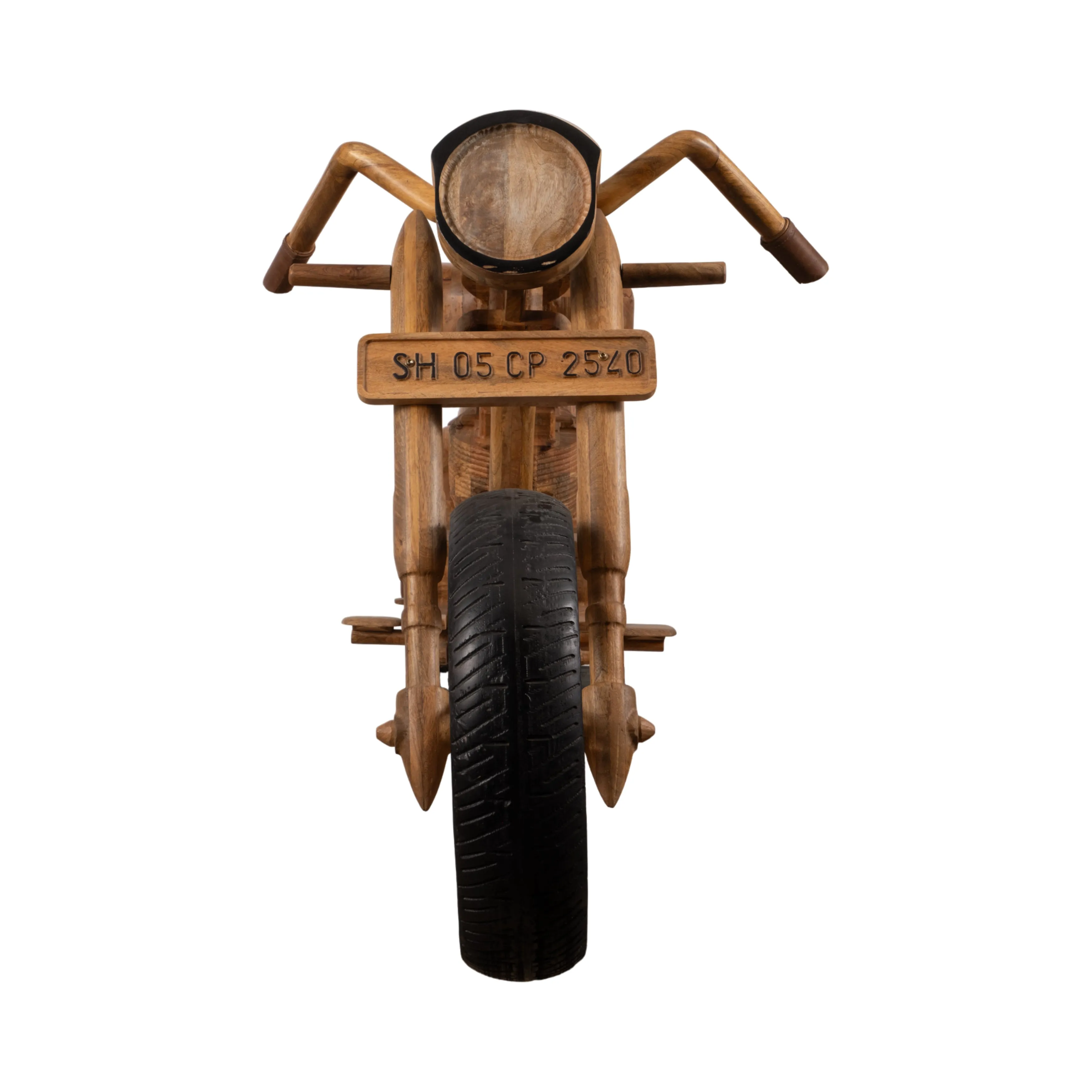 96"WOODEN CHOPPER BIKE, NATURAL