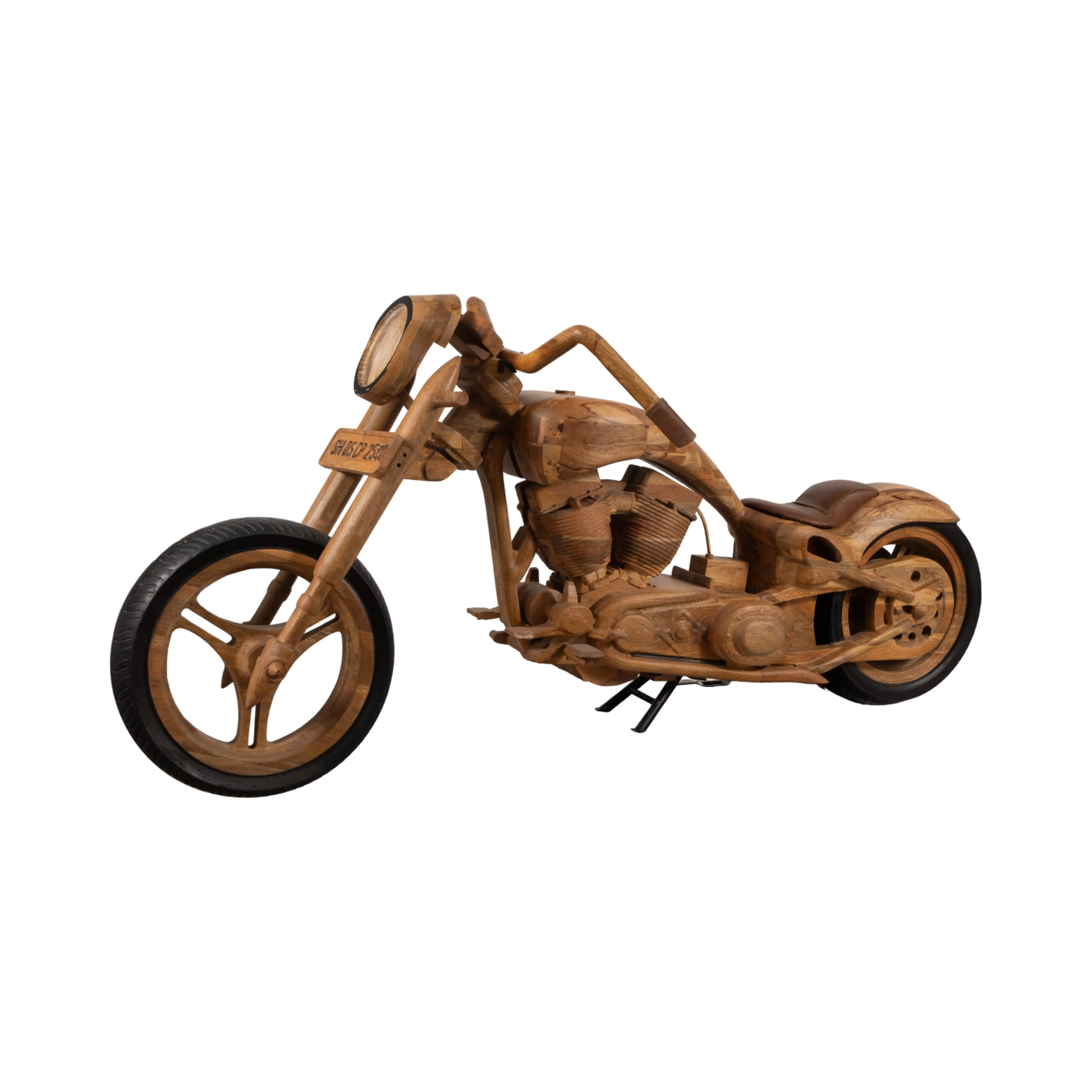 96"WOODEN CHOPPER BIKE, NATURAL