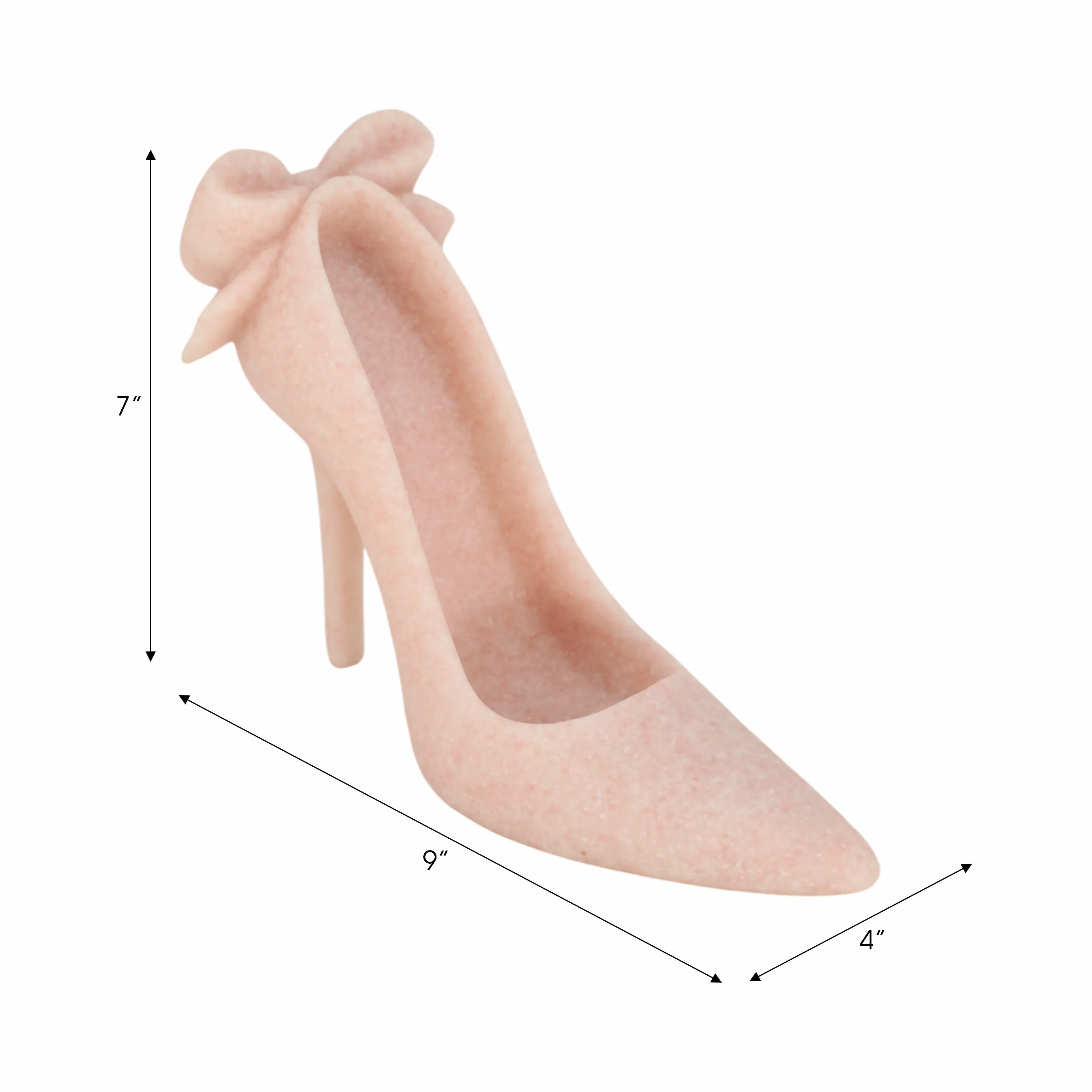 9" Laxmi Pink Quartz Resin High Heel Statuary