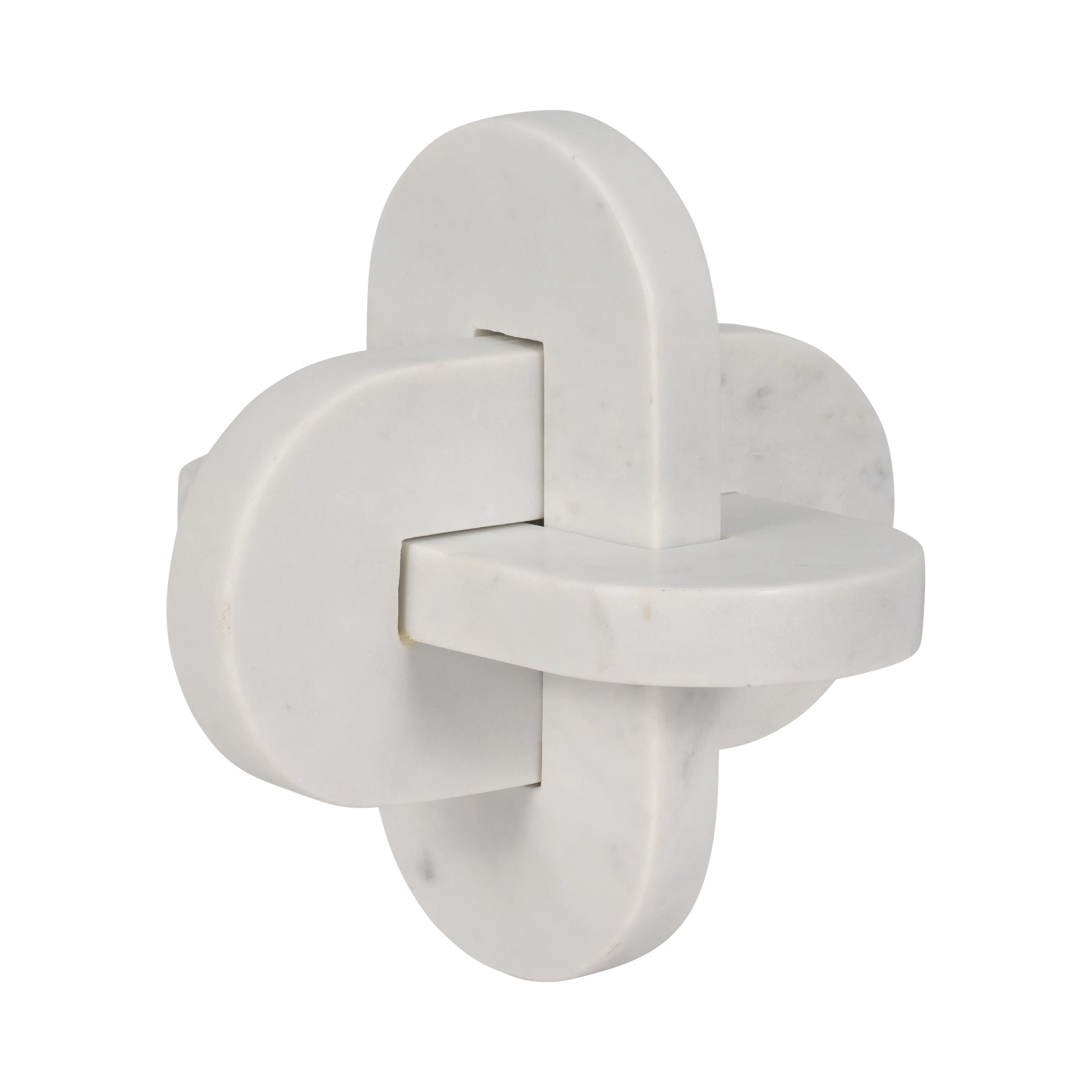 9" LIAM WHITE MARBLE KNOTS