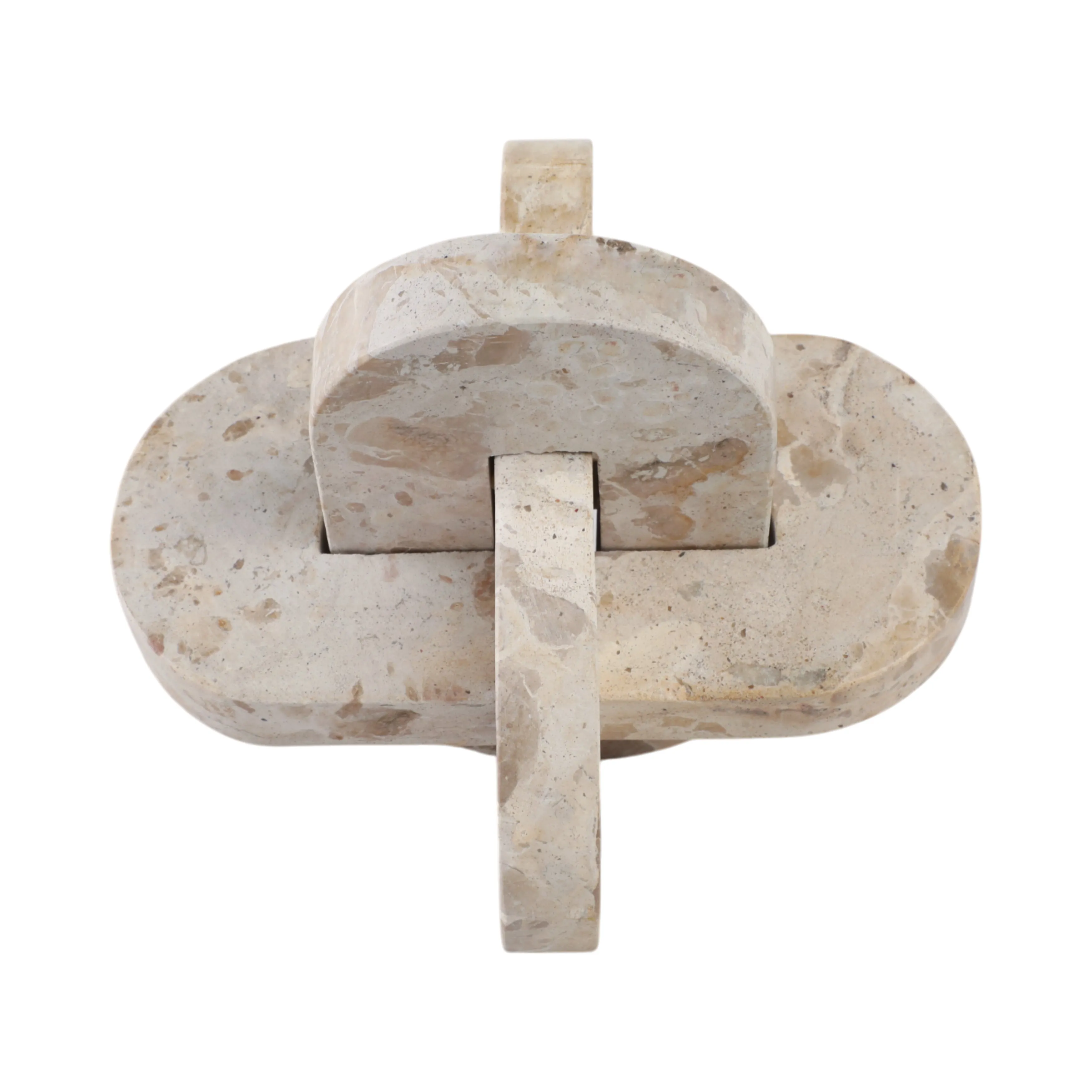 9" Pompano Large Beige Marble Knot