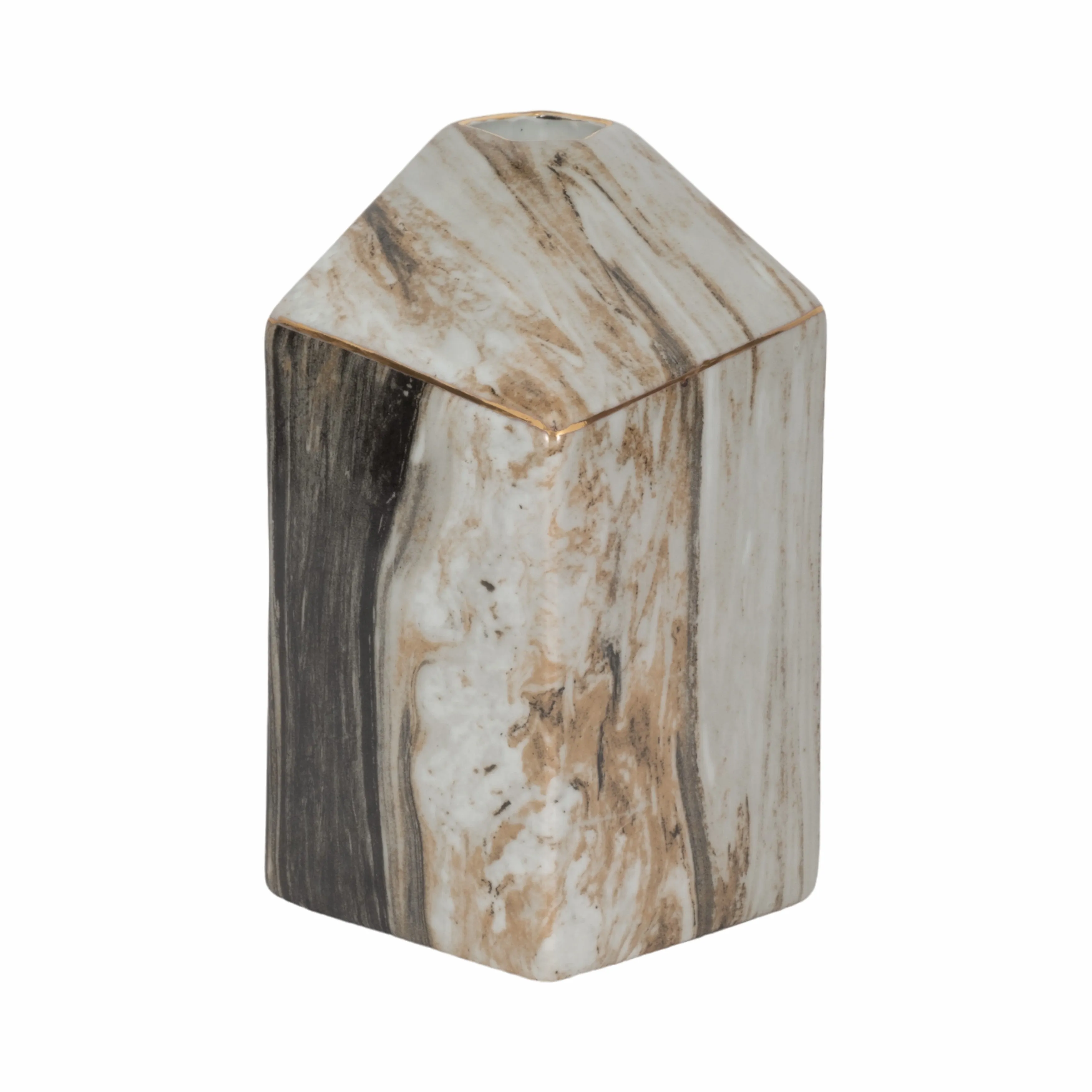 9" SALMAIS LARGE VASE, GRAY MARBLE