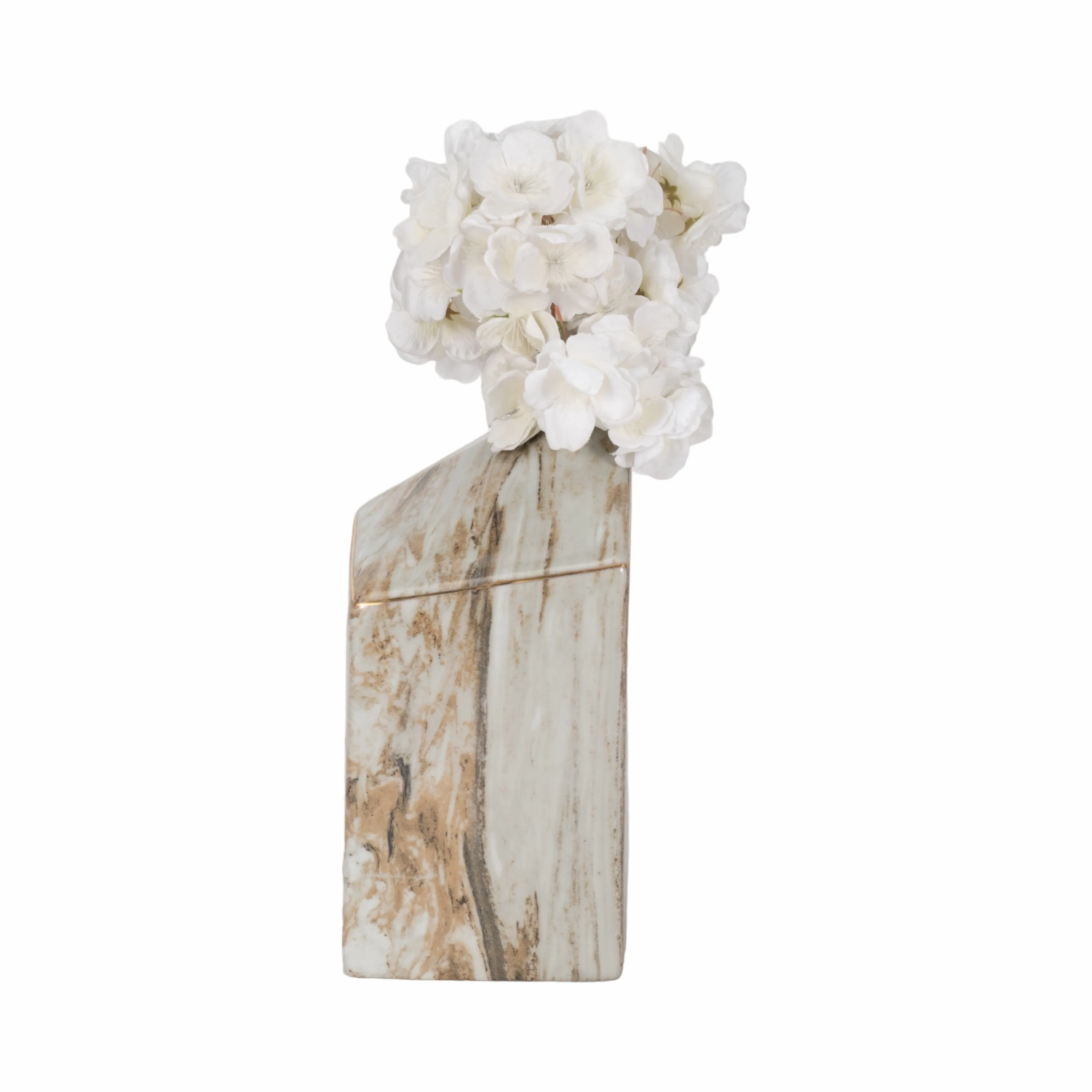 9" SALMAIS LARGE VASE, GRAY MARBLE