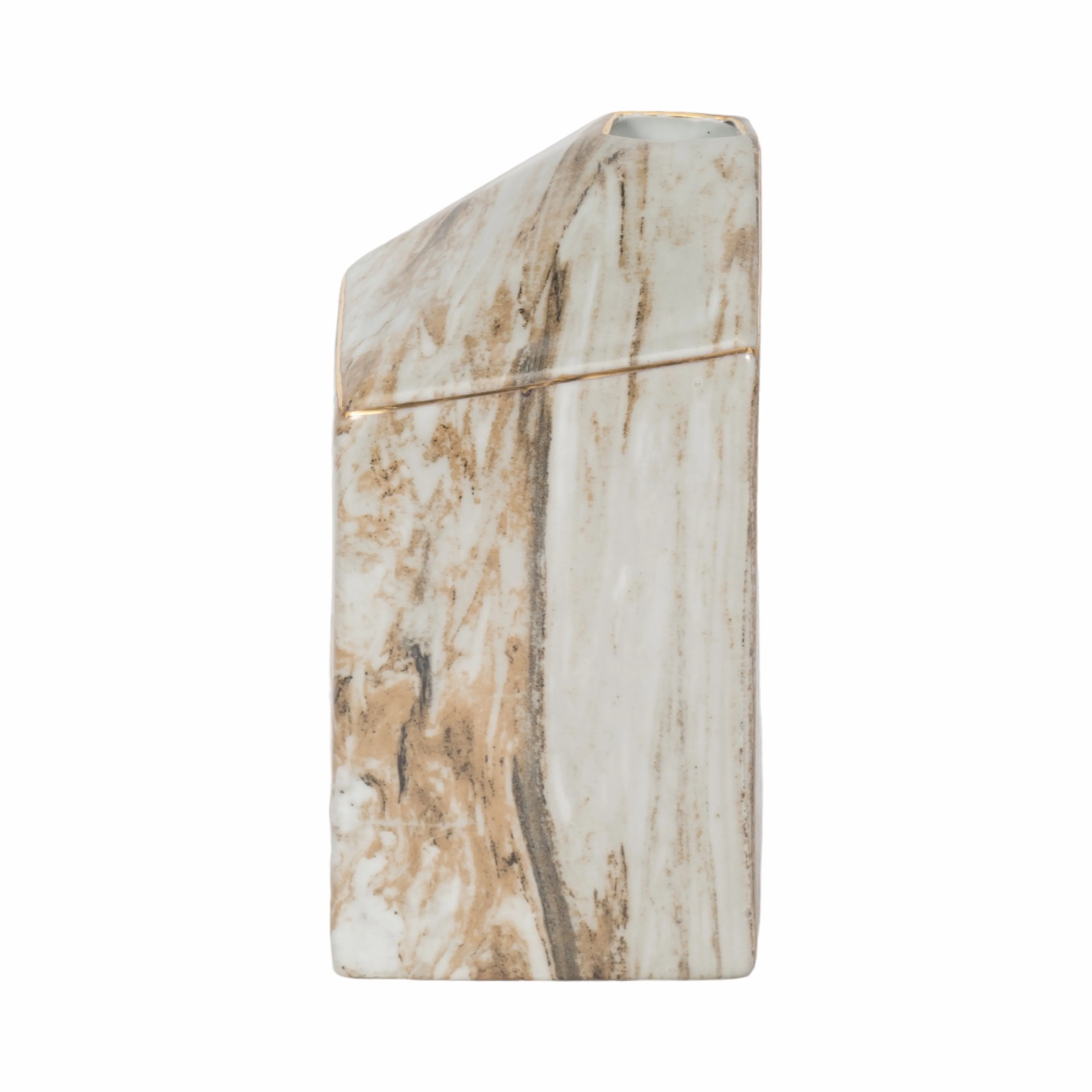 9" SALMAIS LARGE VASE, GRAY MARBLE