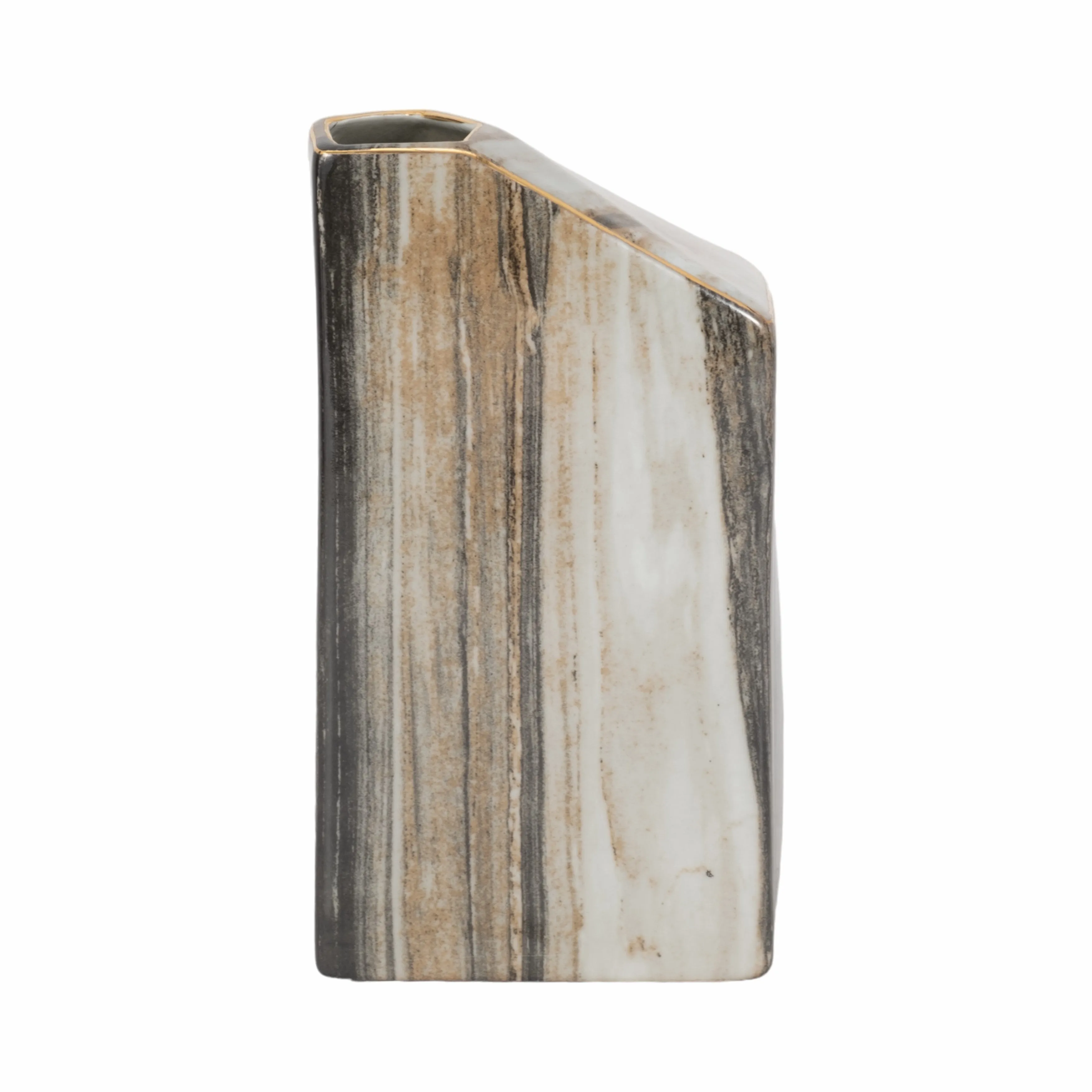 9" SALMAIS LARGE VASE, GRAY MARBLE