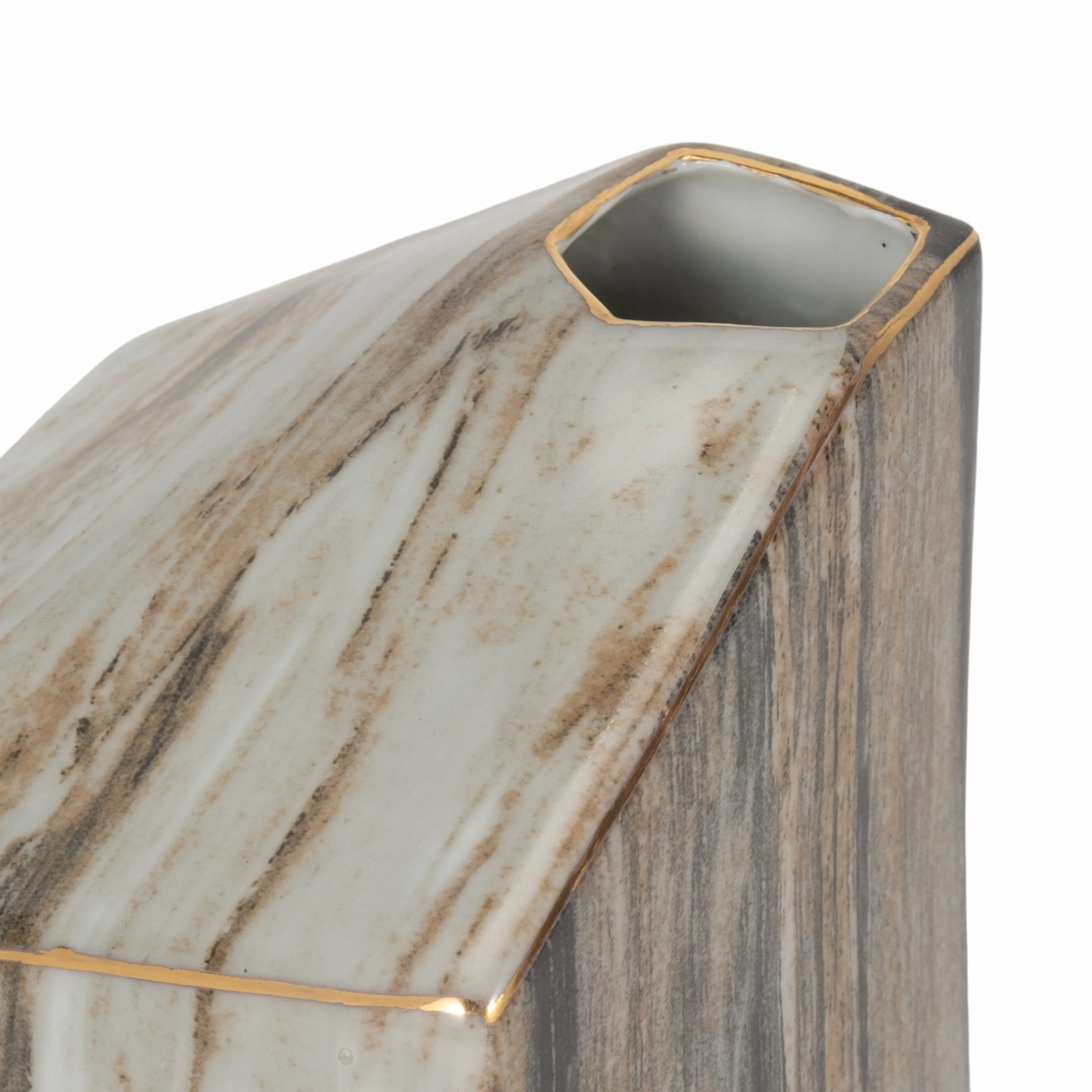 9" SALMAIS LARGE VASE, GRAY MARBLE