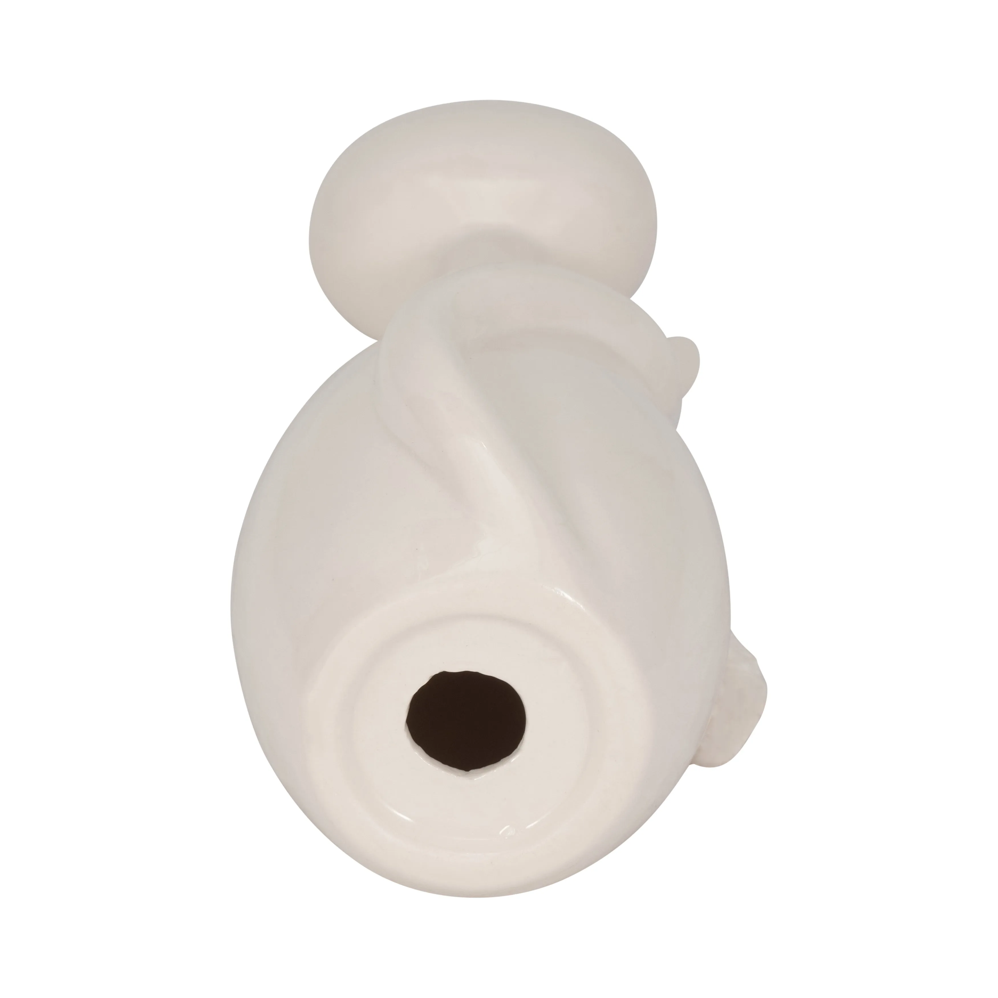 9" Sitting Kitty, White/gold