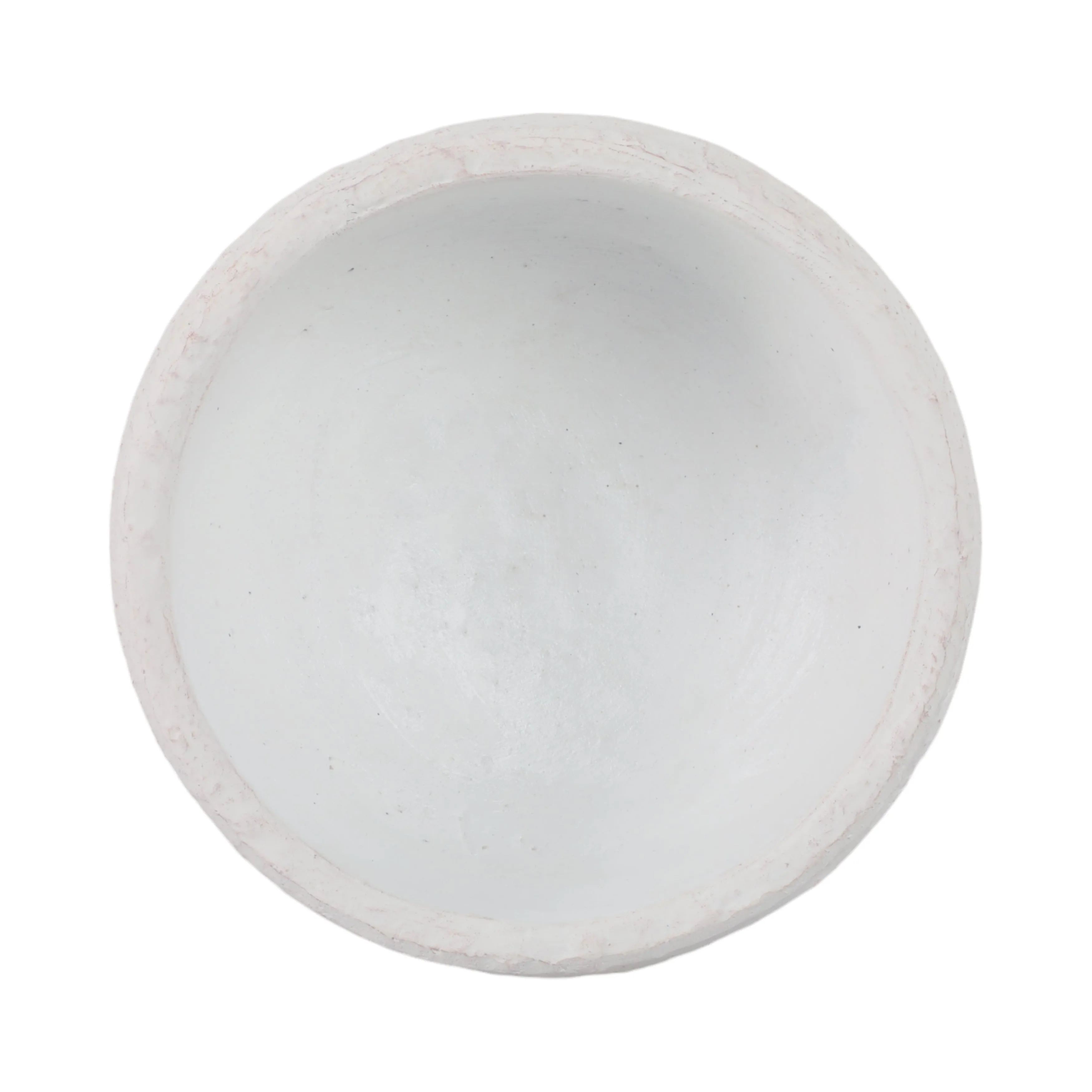 9x9" Textured Terracotta Bowl, White