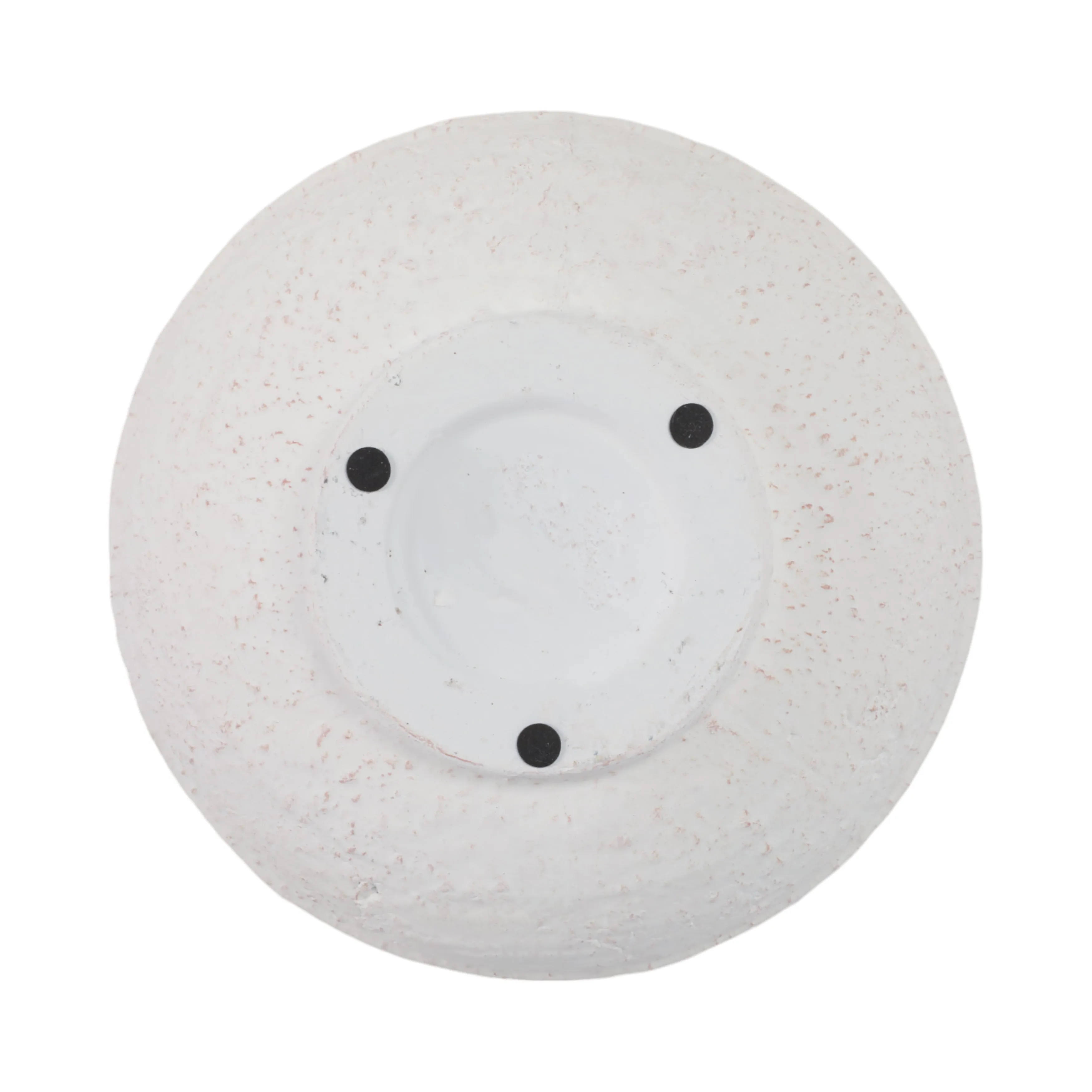 9x9" Textured Terracotta Bowl, White