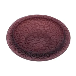 ASHTRAY GLASS VIOLET WITH FROSTED FINISH 190x190x43 MM