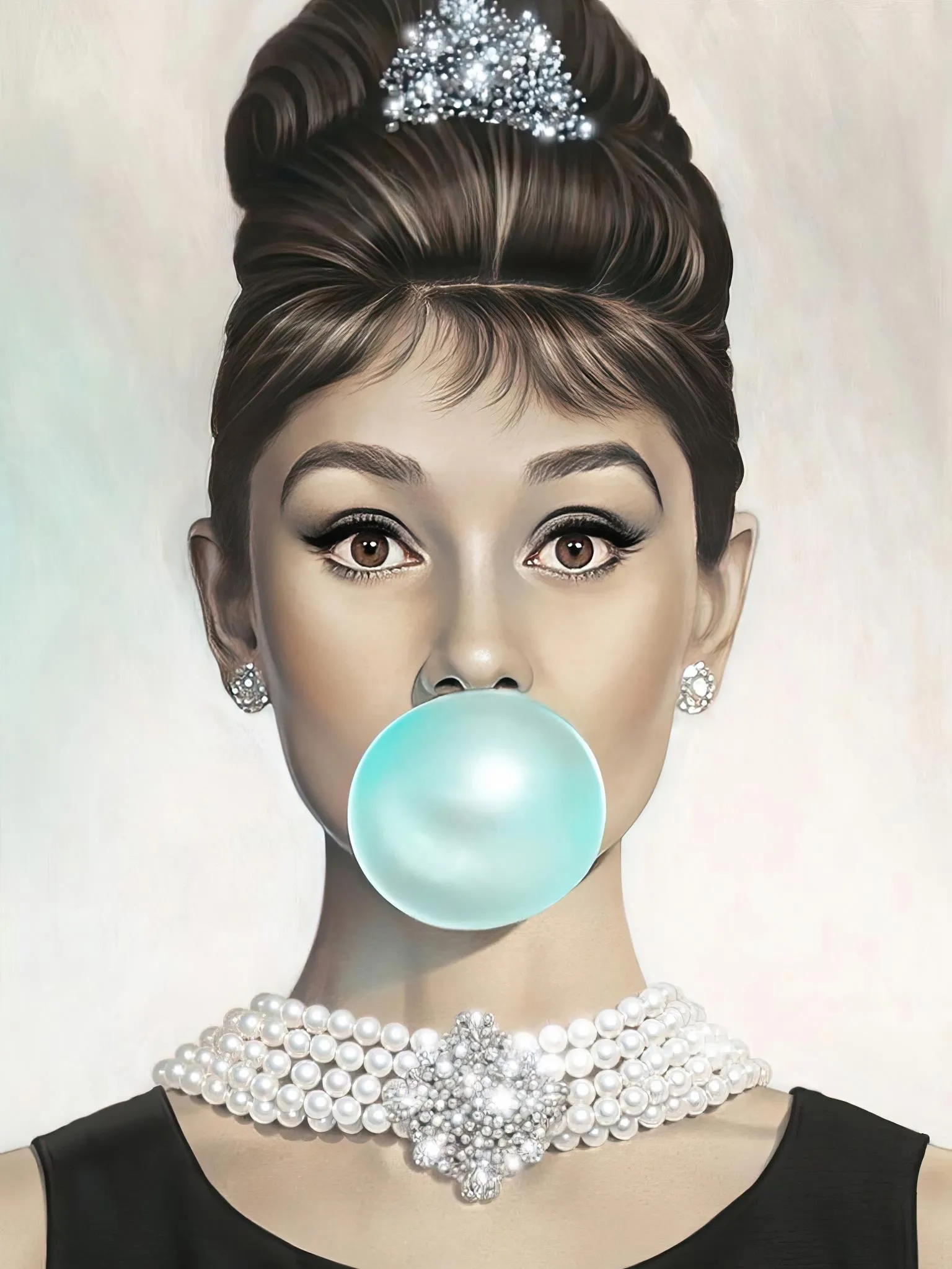 Audrey (Framed Small) - Light Blue