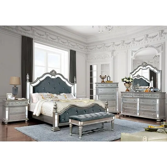Azha Silver/Gray Cal.King Bed