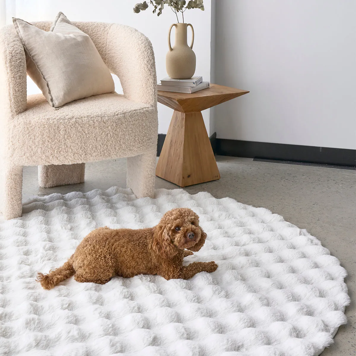 Bubble Washable Round Rug