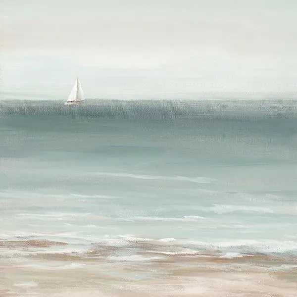 Calm At Sea II By Nan (Framed Small) - Light Blue