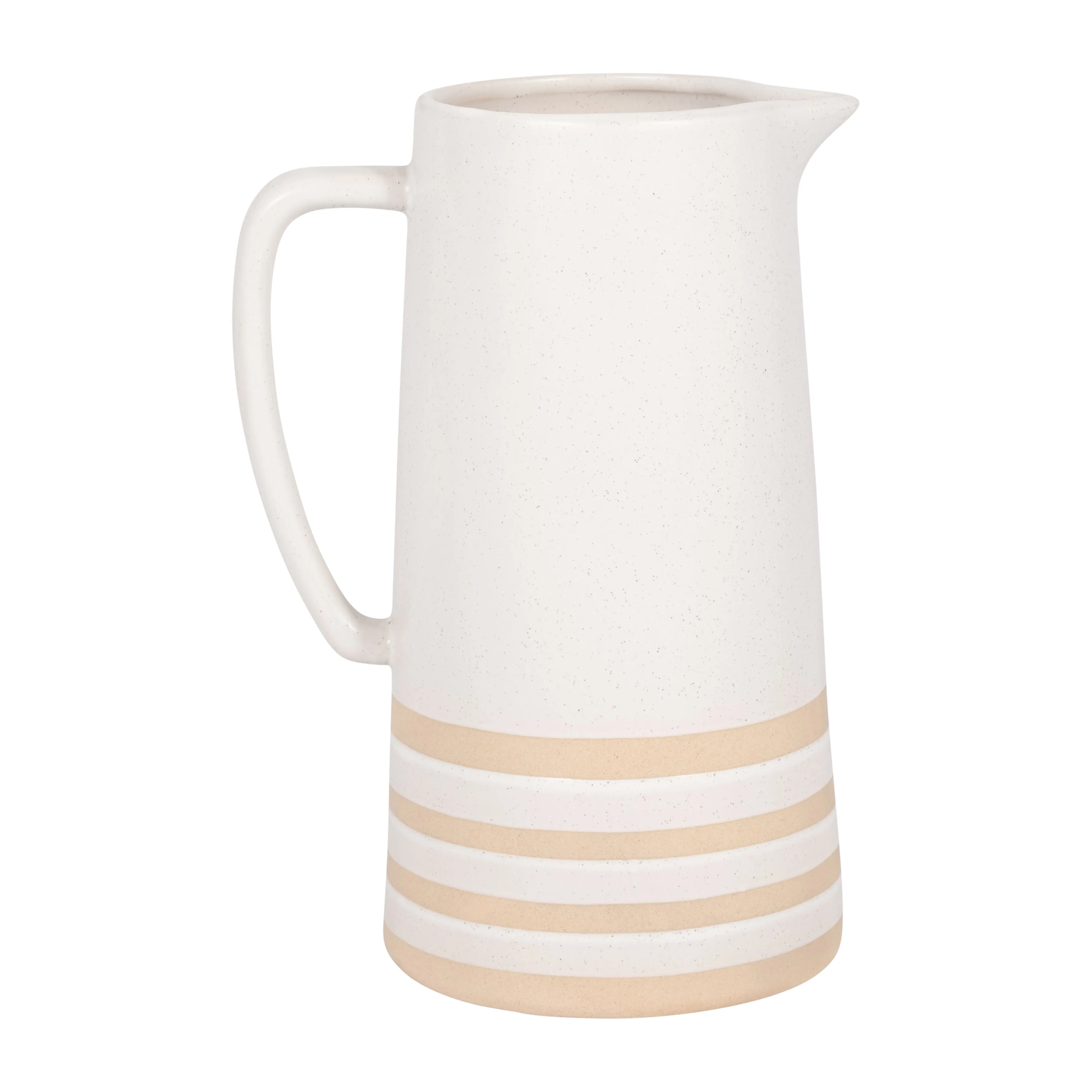 CER, 10" PITCHER WITH LINES, IVORY