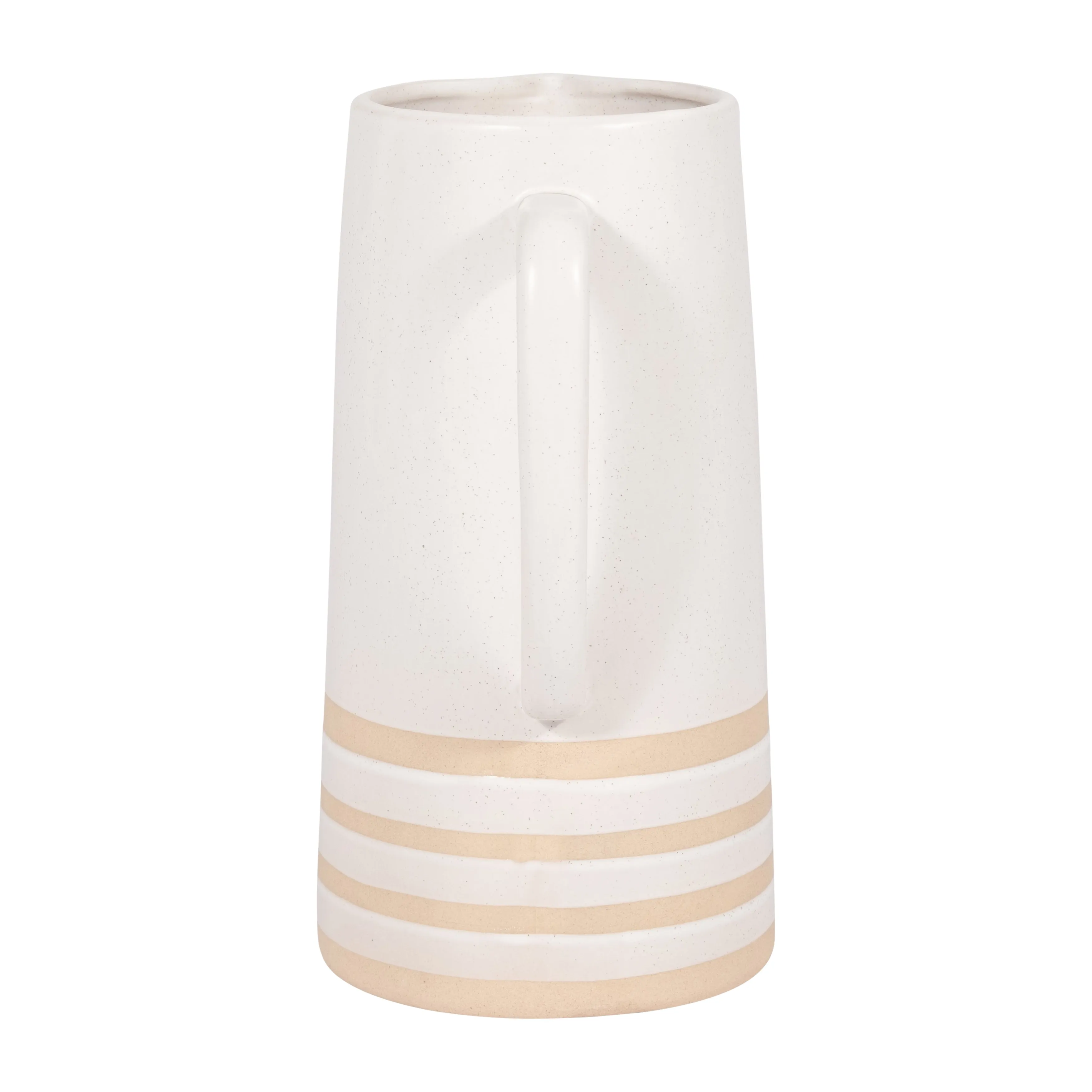 CER, 10" PITCHER WITH LINES, IVORY