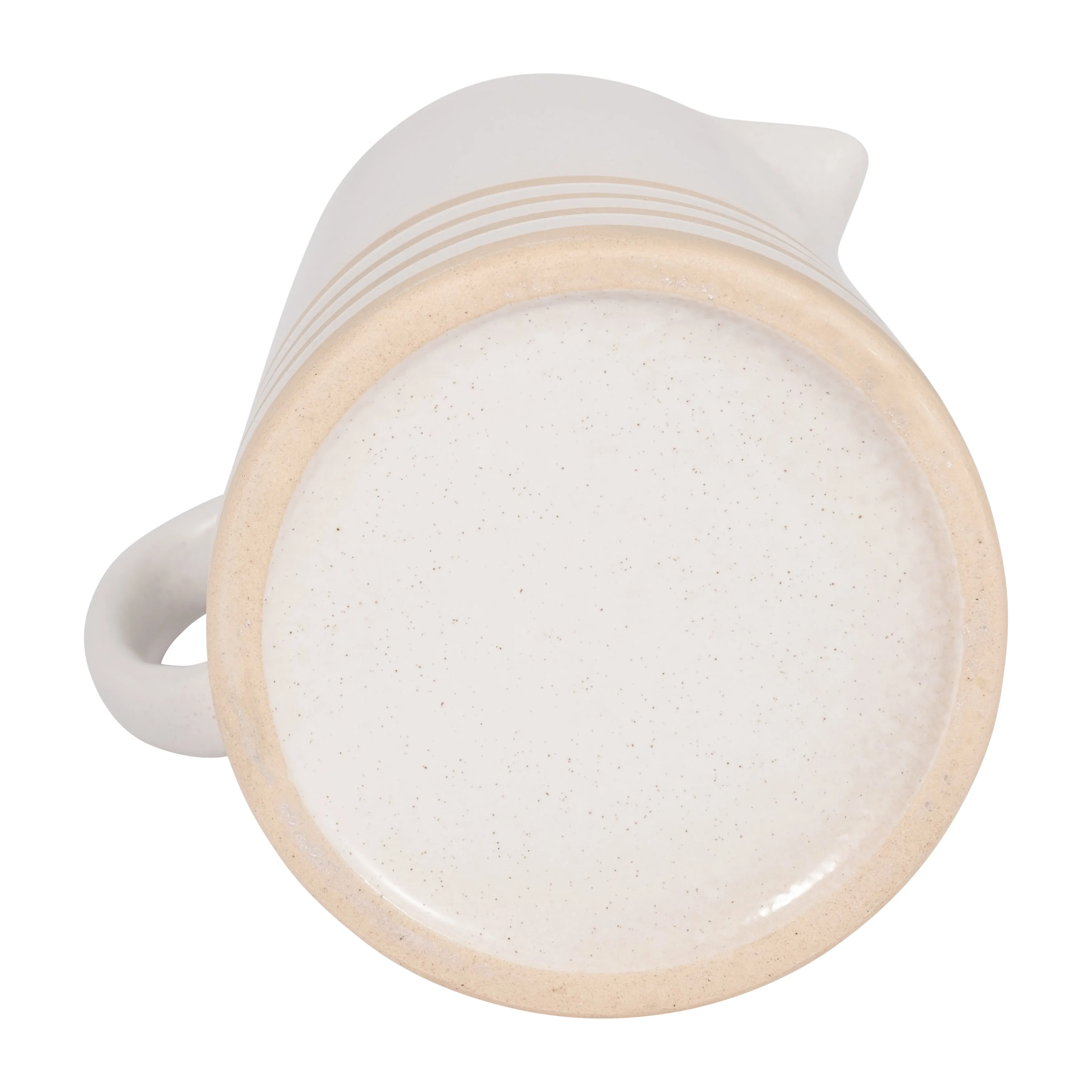 CER, 10" PITCHER WITH LINES, IVORY
