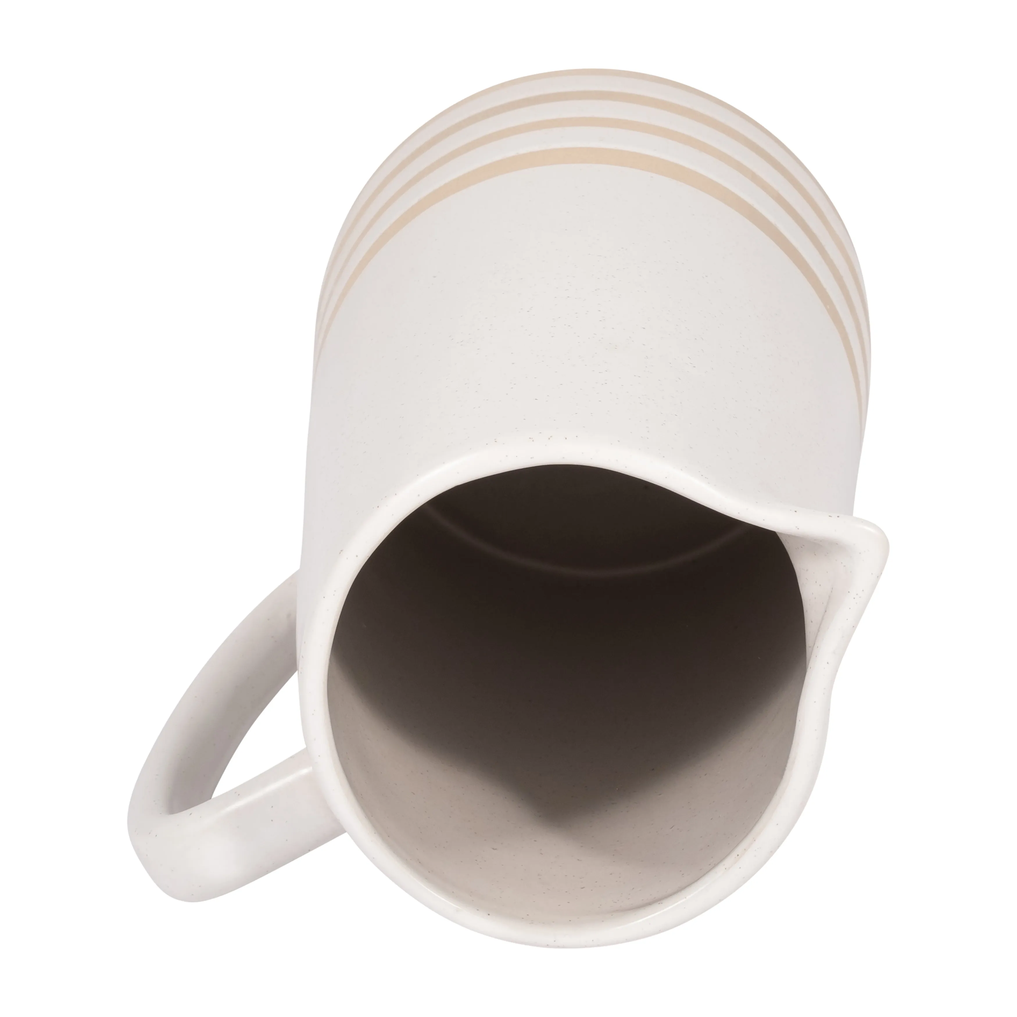 CER, 10" PITCHER WITH LINES, IVORY