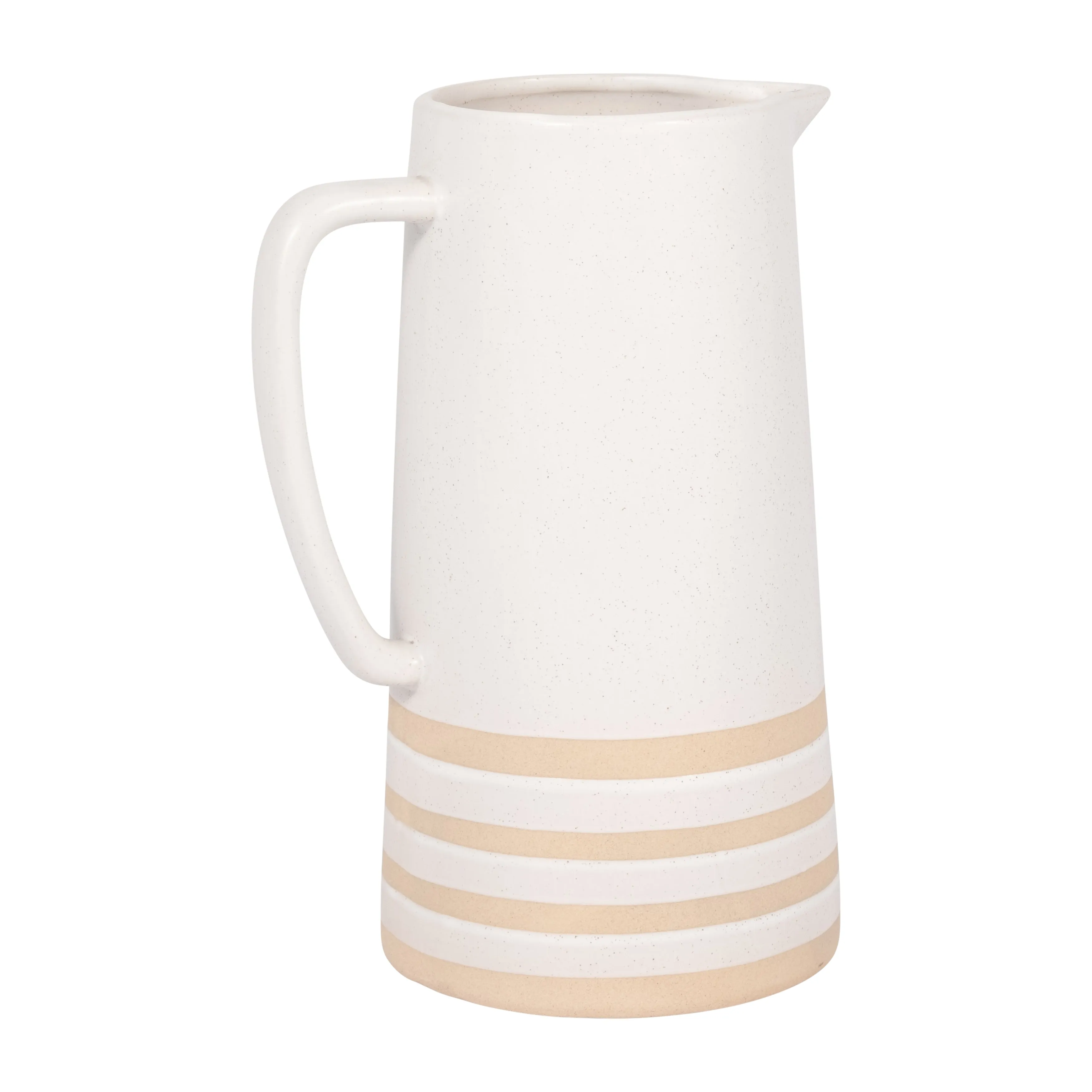 CER, 10" PITCHER WITH LINES, IVORY