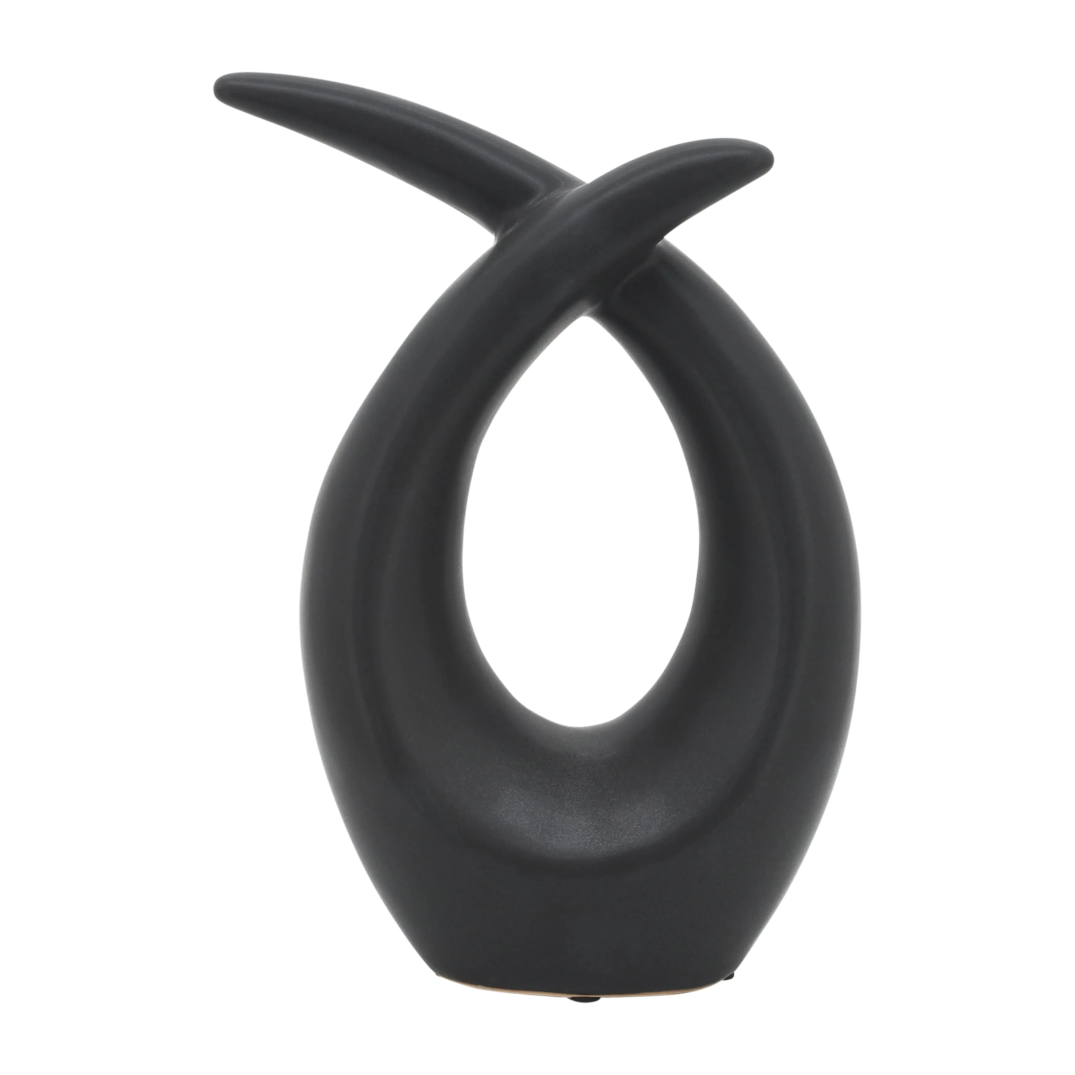 CER, 10"H LOOPY TABLE TOP ACCENT, BLACK