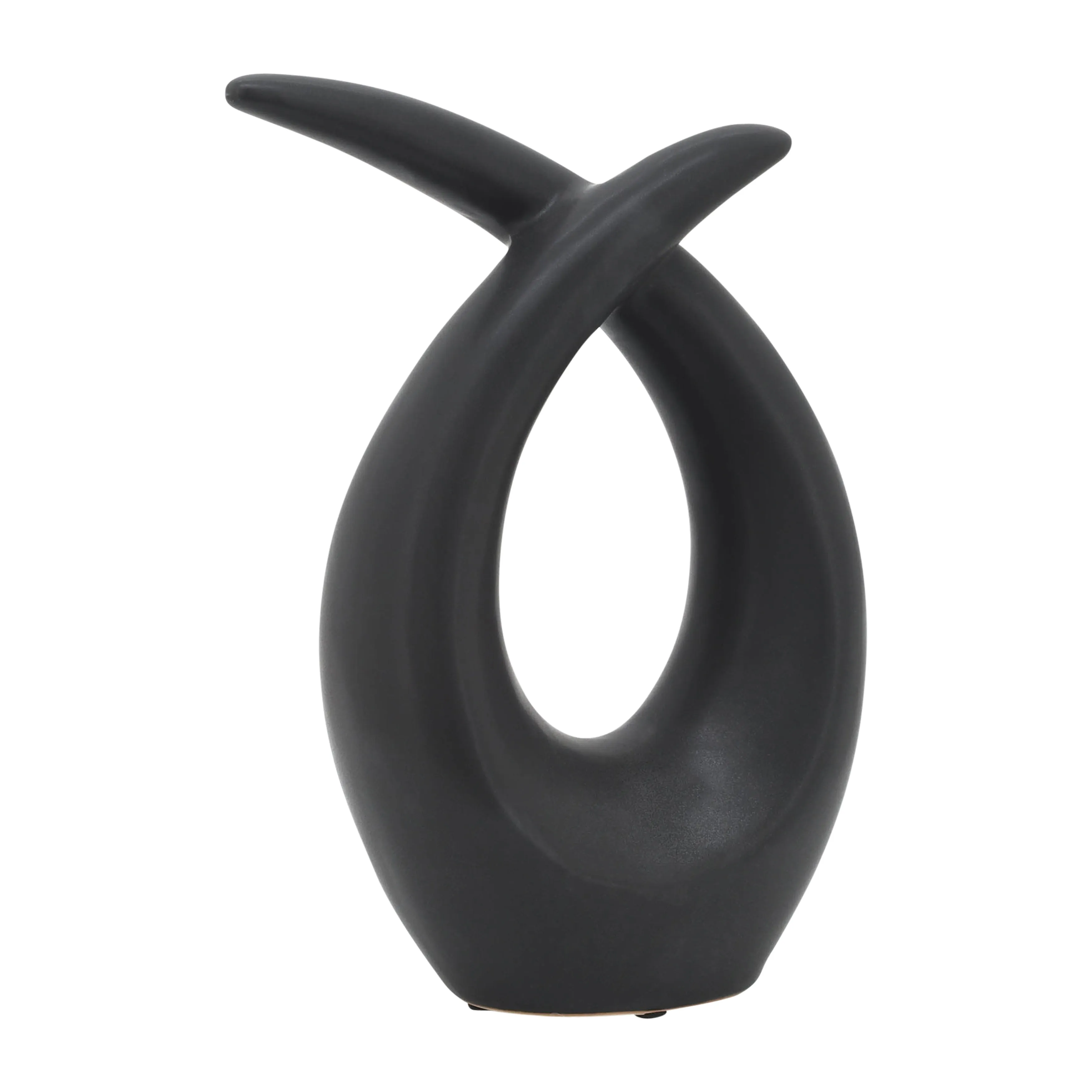 CER, 10"H LOOPY TABLE TOP ACCENT, BLACK