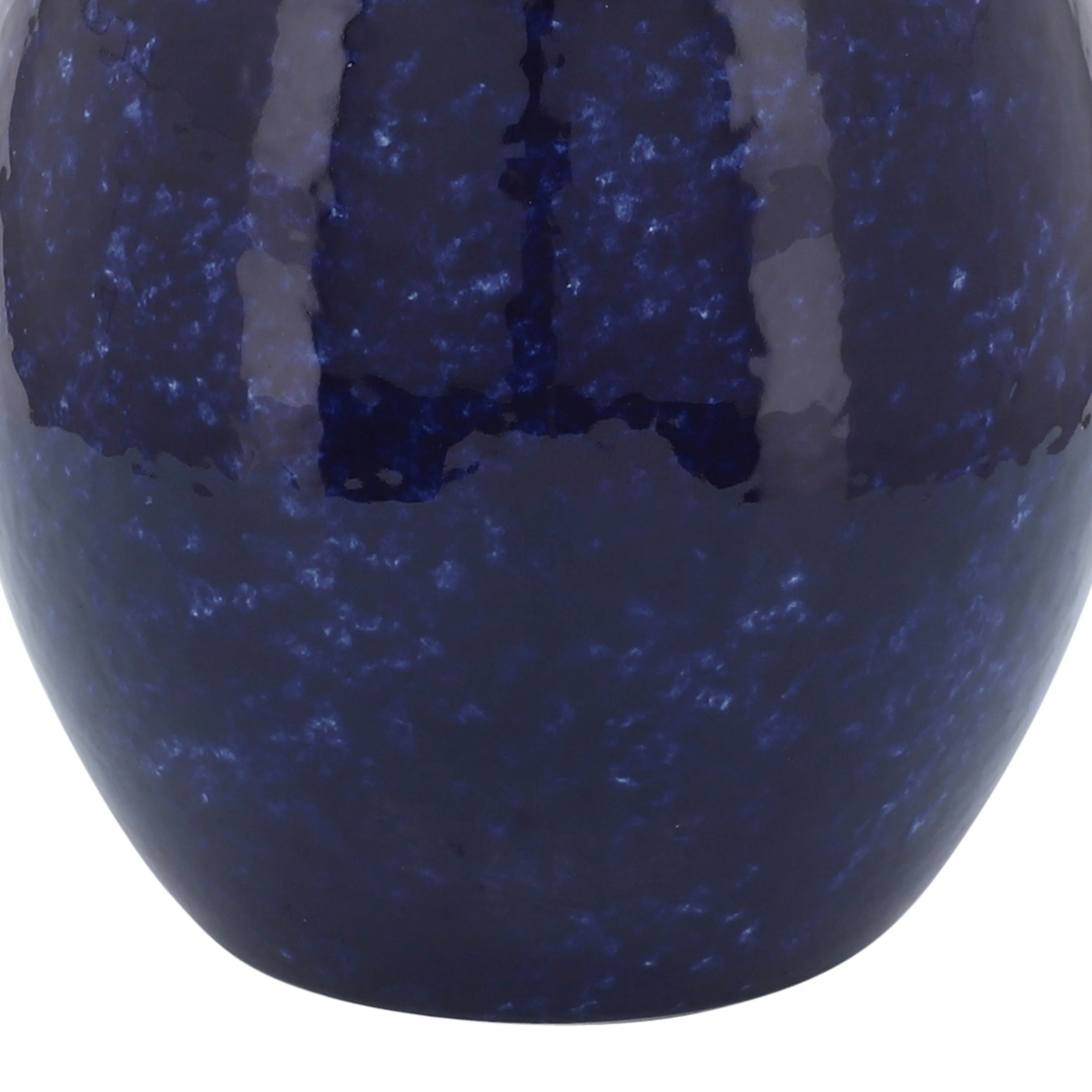 CER, 10"H PRIMEVAL VASE, BLUE