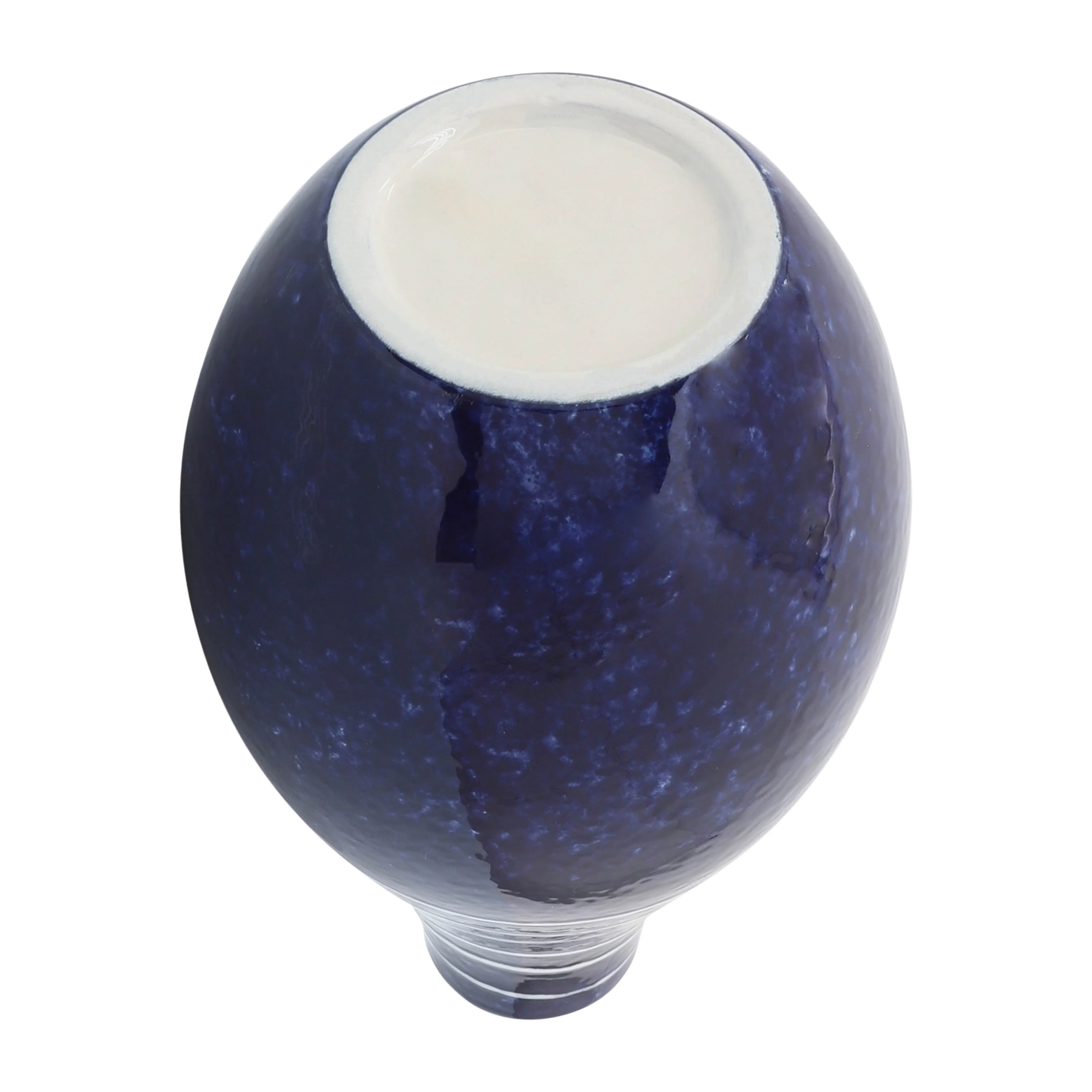 CER, 10"H PRIMEVAL VASE, BLUE