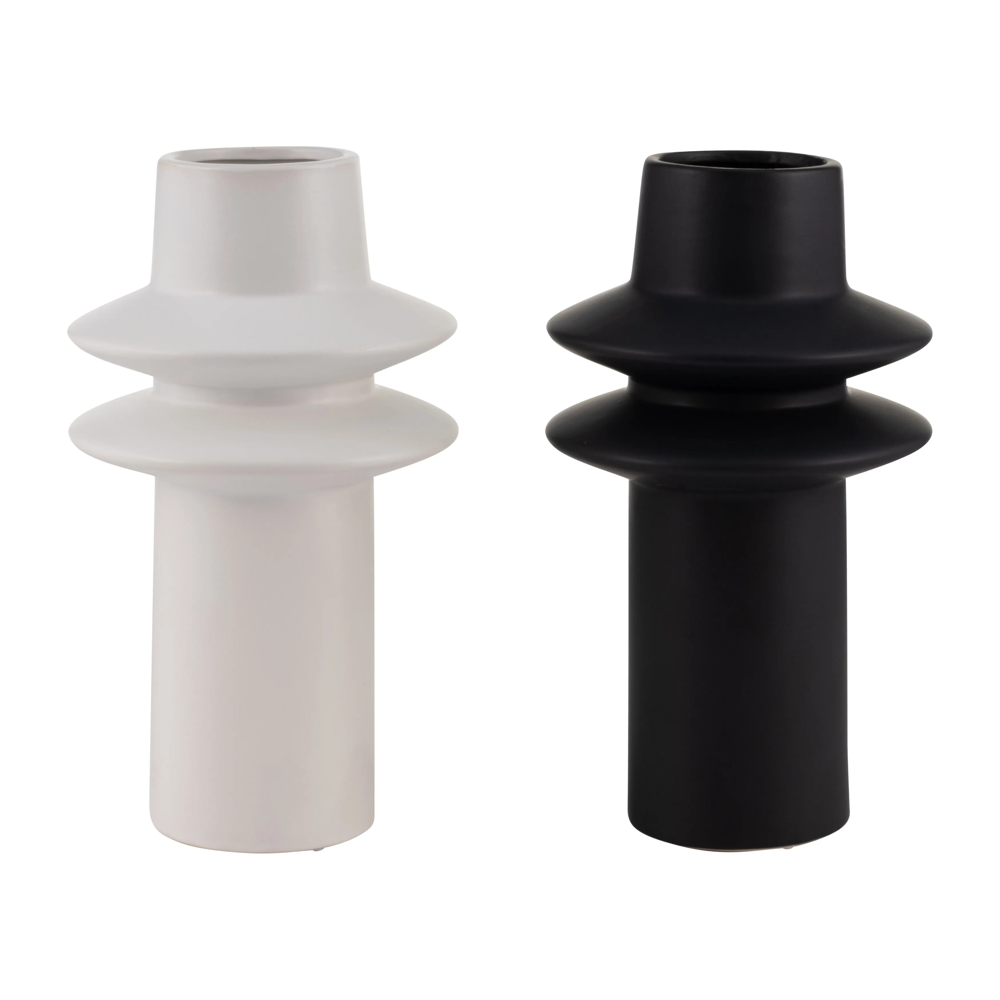 CER, 11"H MODERN VASE, BLACK