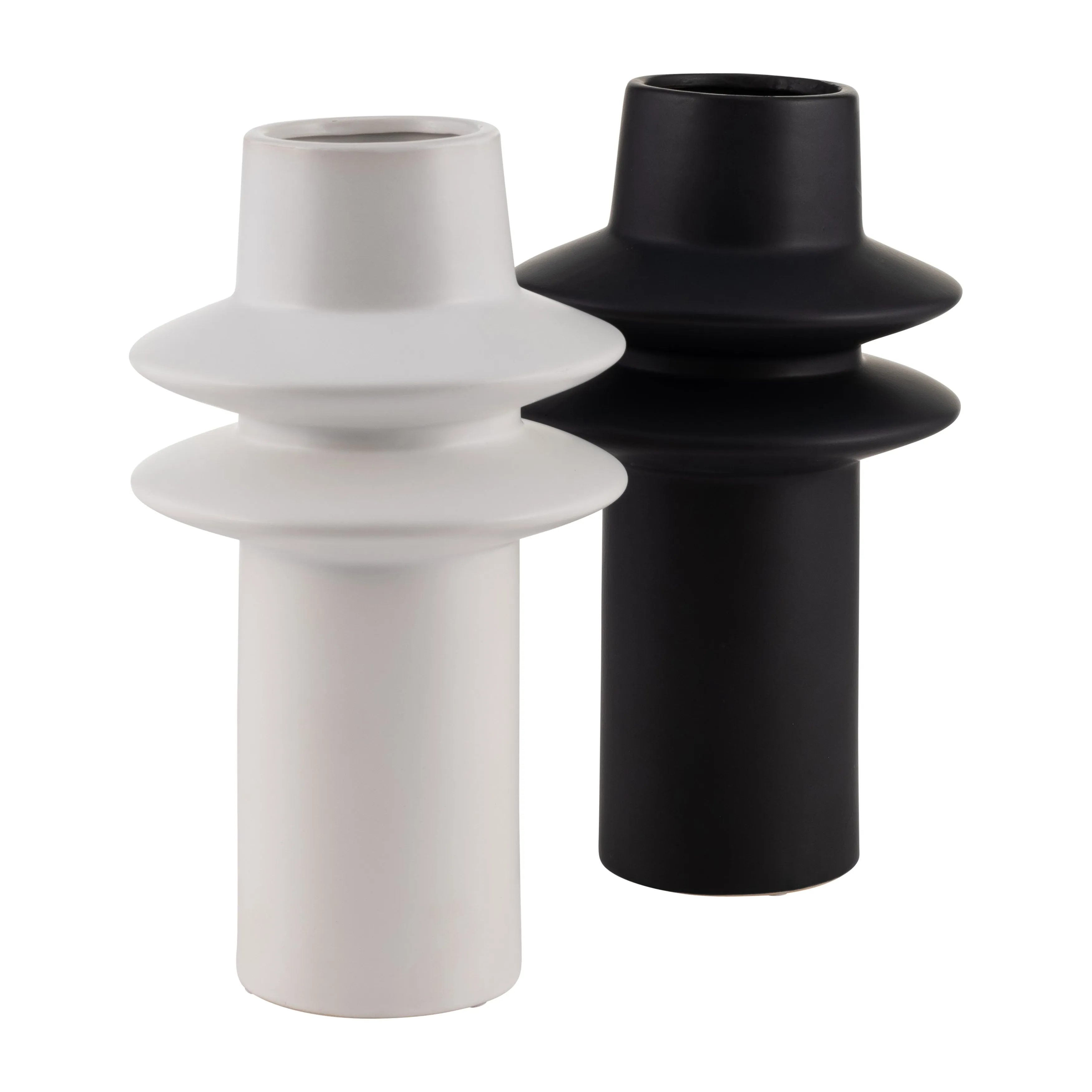 CER, 11"H MODERN VASE, BLACK