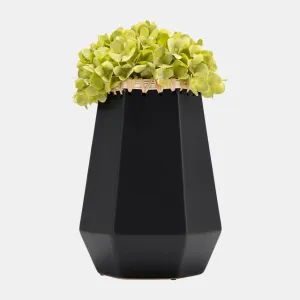 CER, 11"H VASE W/ WEAVING, BLACK
