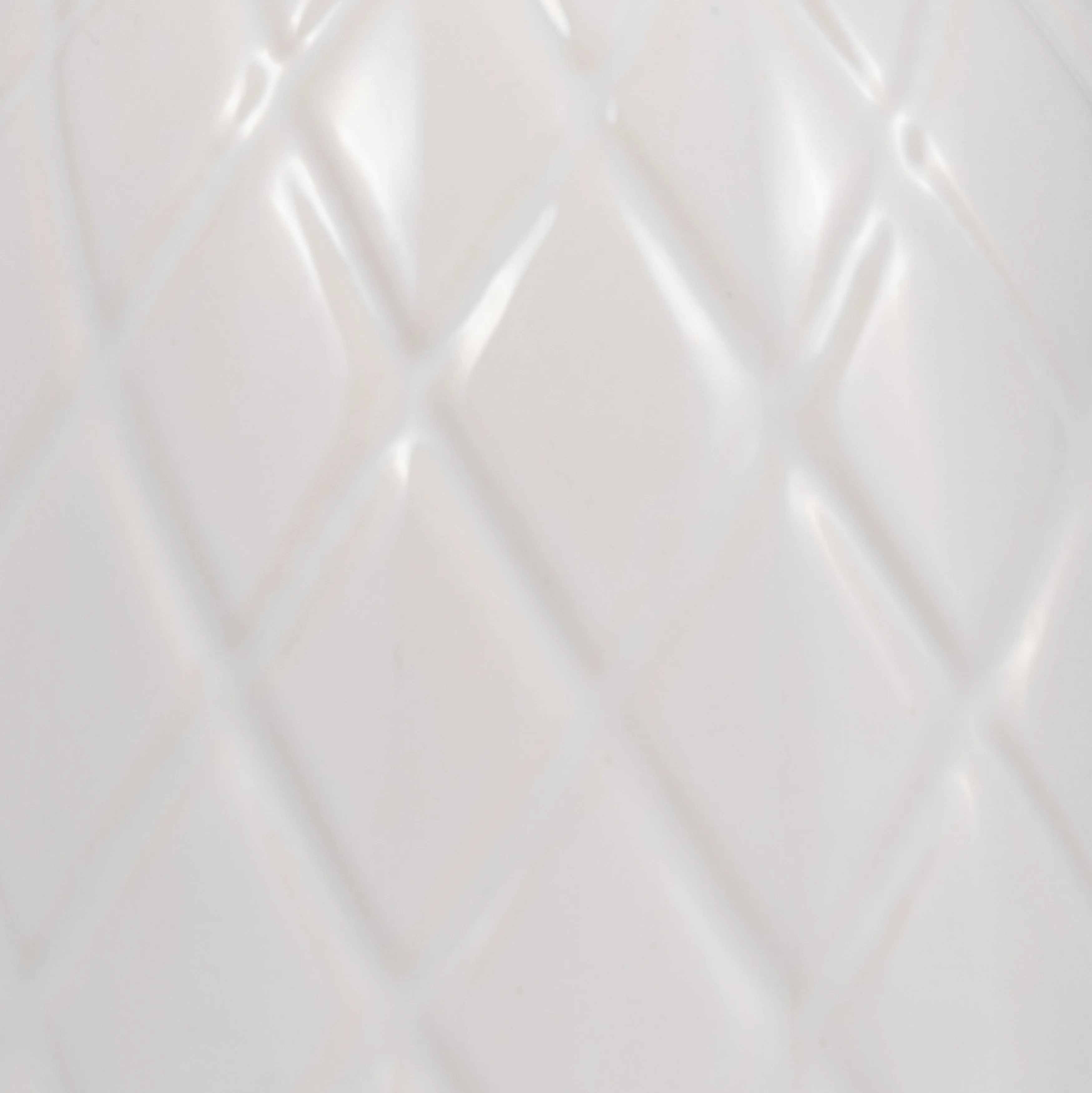 CER, 12" PLAID TEXTURED VASE, WHITE