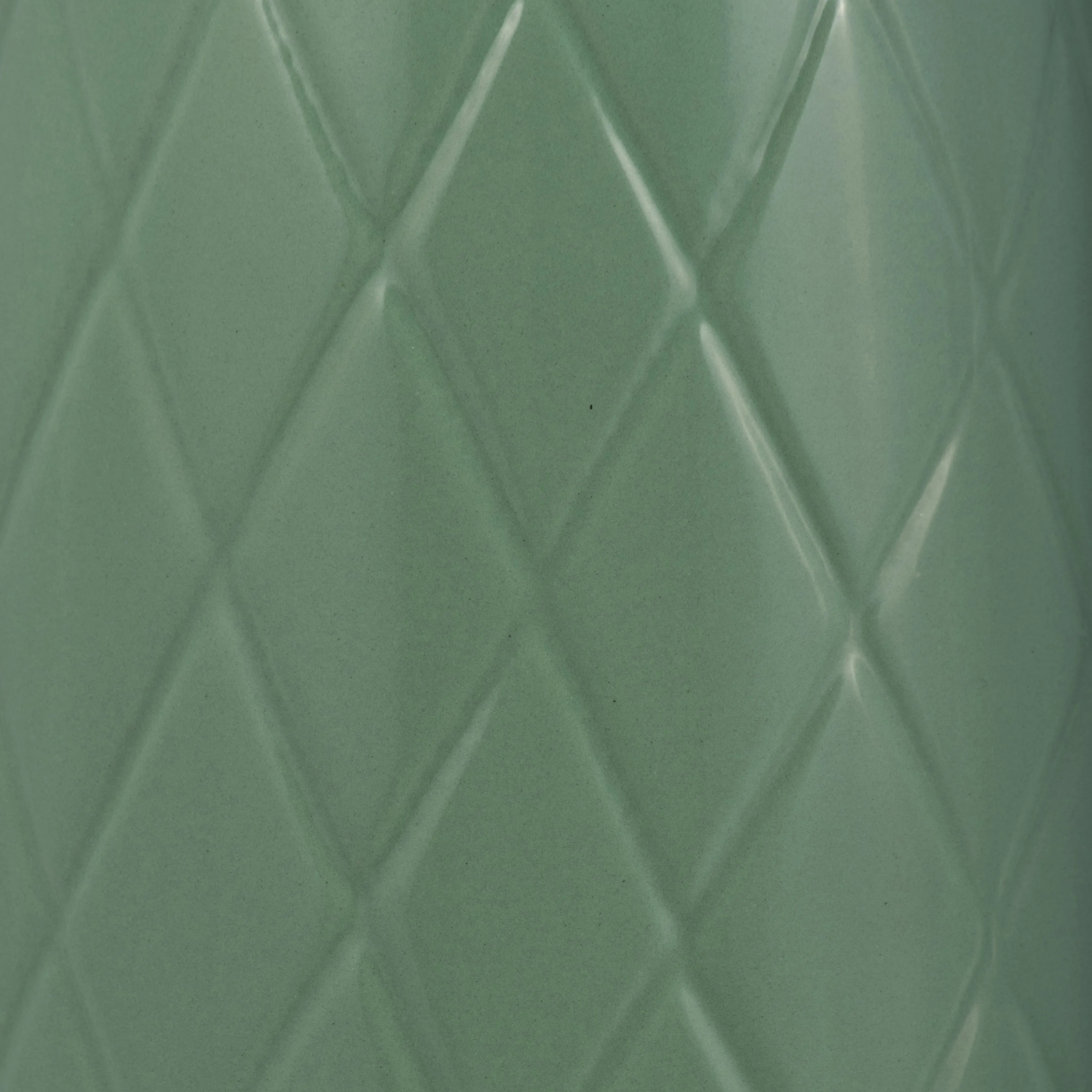 CER, 16" PLAID TEXTURED VASE, DARK SAGE