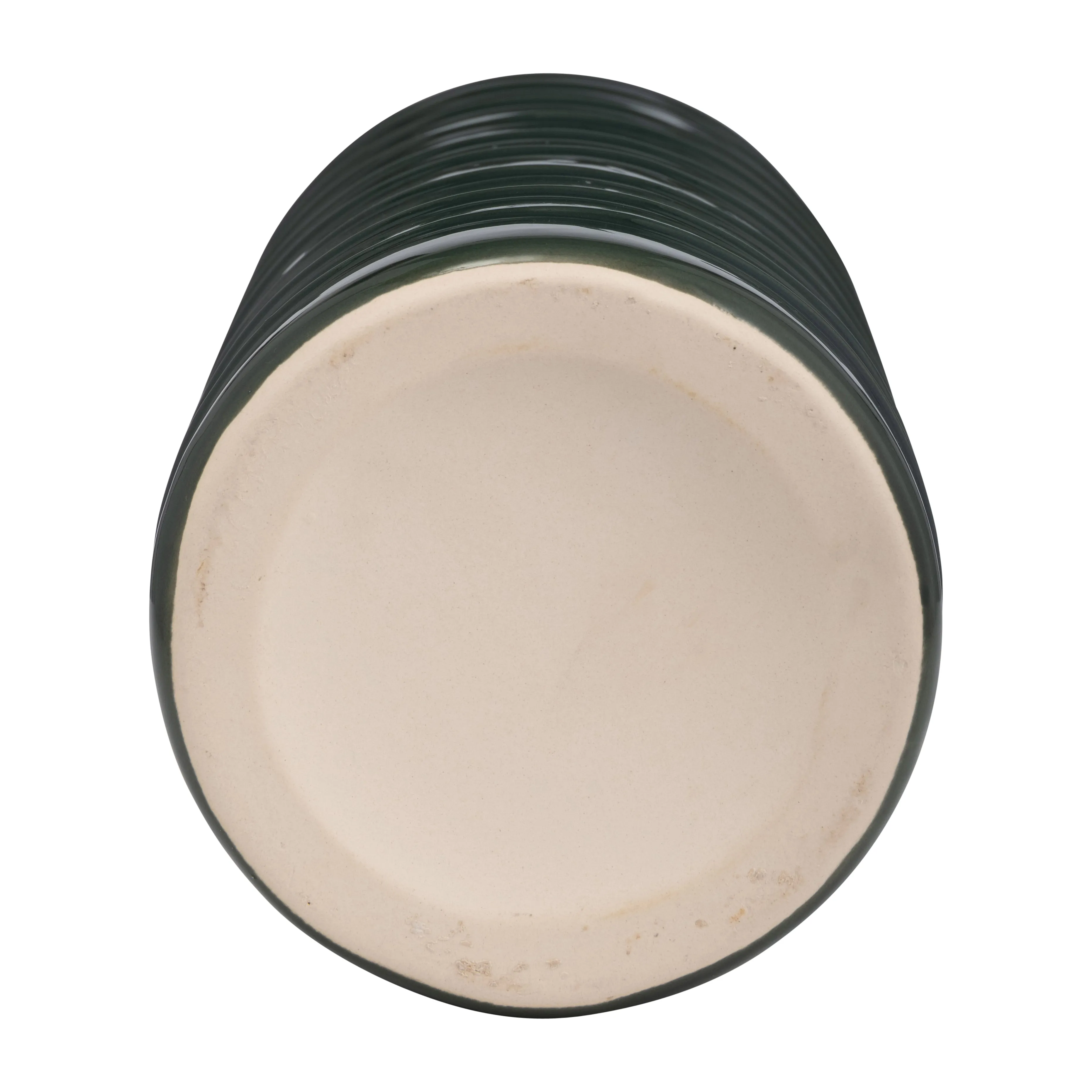 CER, 17"H TRIBAL VASE, FOREST GREEN