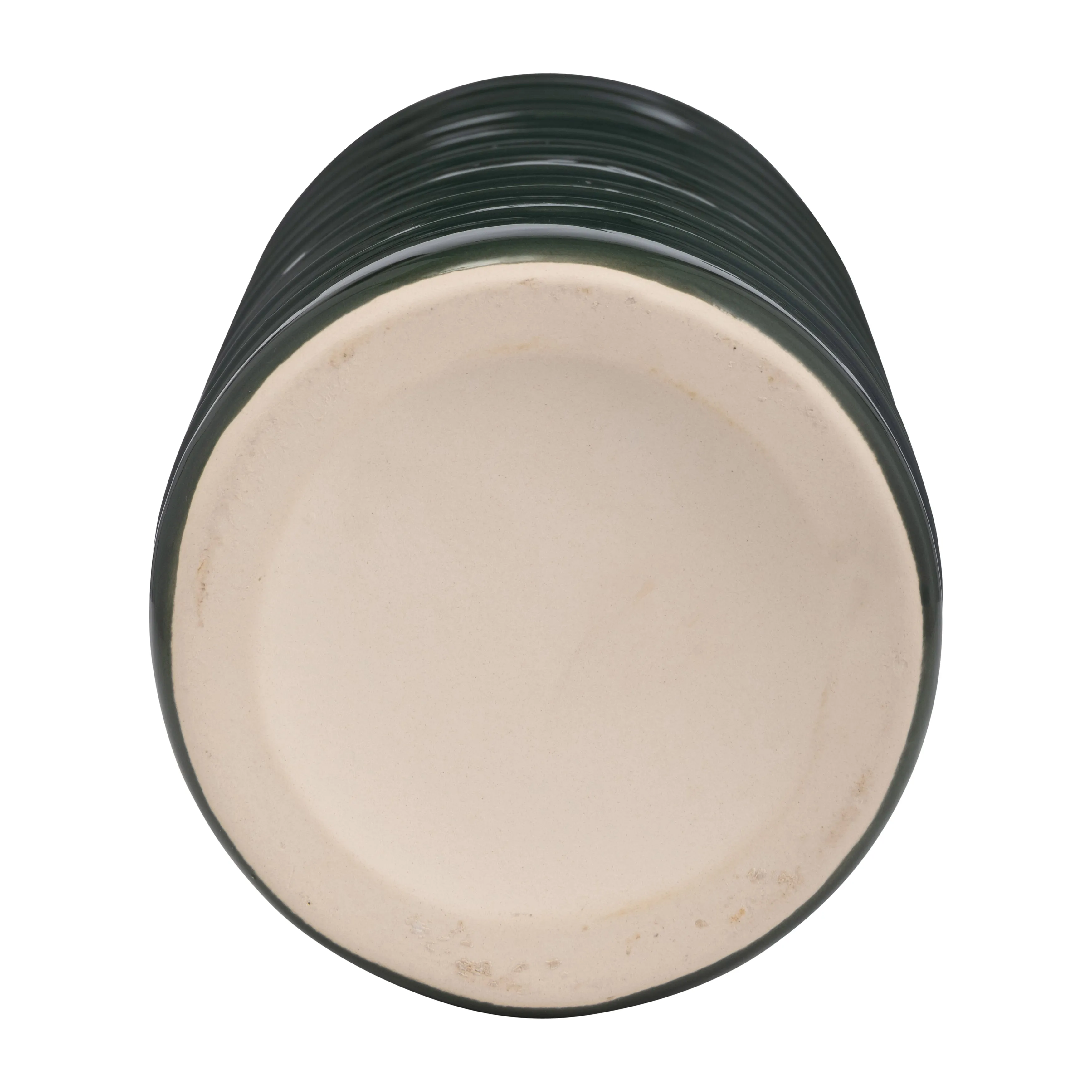 CER, 17"H TRIBAL VASE, FOREST GREEN