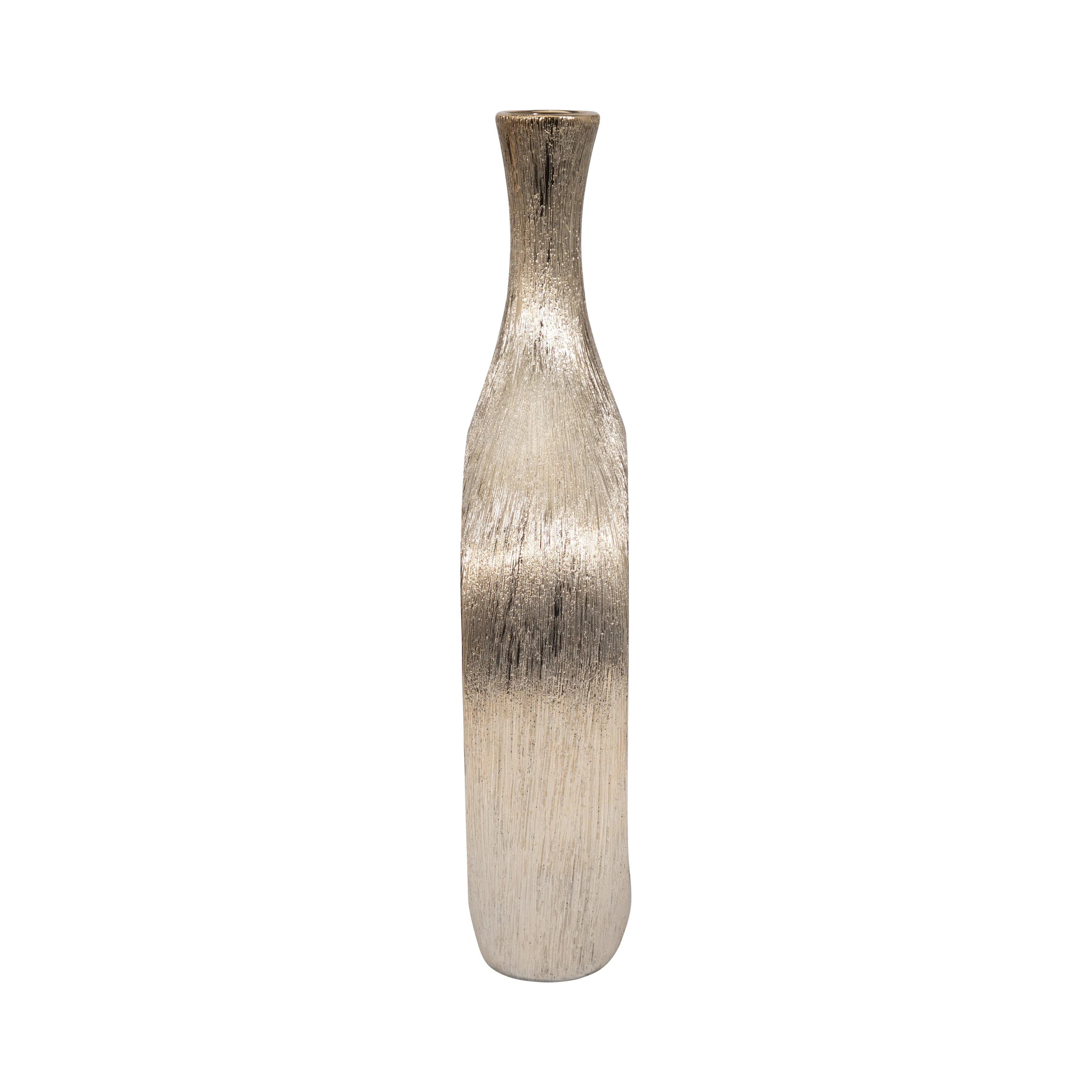 CER, 19" SCRATCHED OPEN CUT VASE, CHAMP