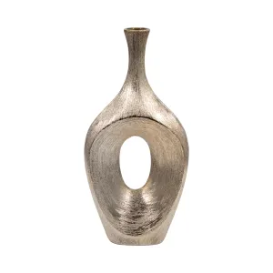 CER, 19" SCRATCHED OPEN CUT VASE, CHAMP