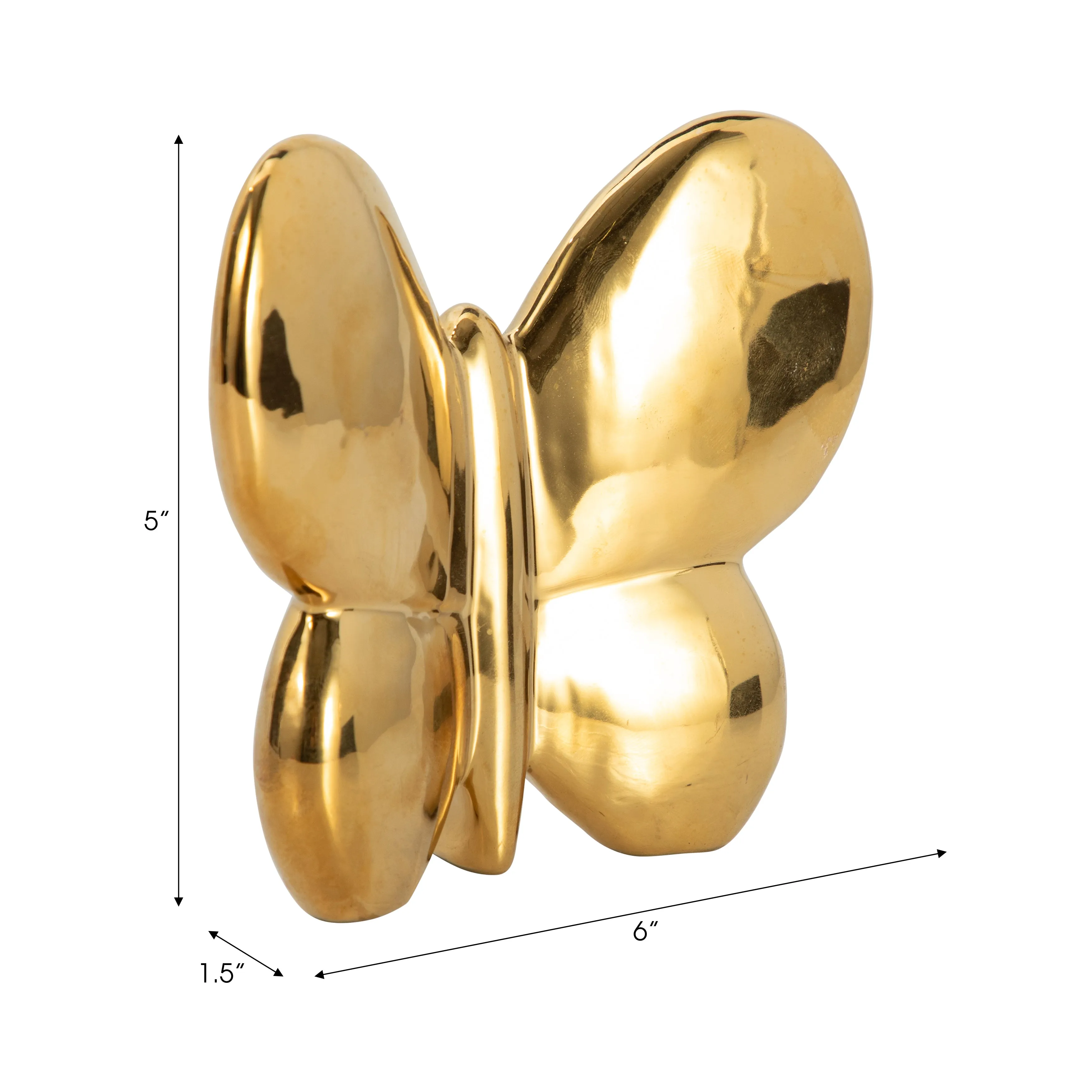 CER, 6" BALLOON BUTTERFLY, GOLD