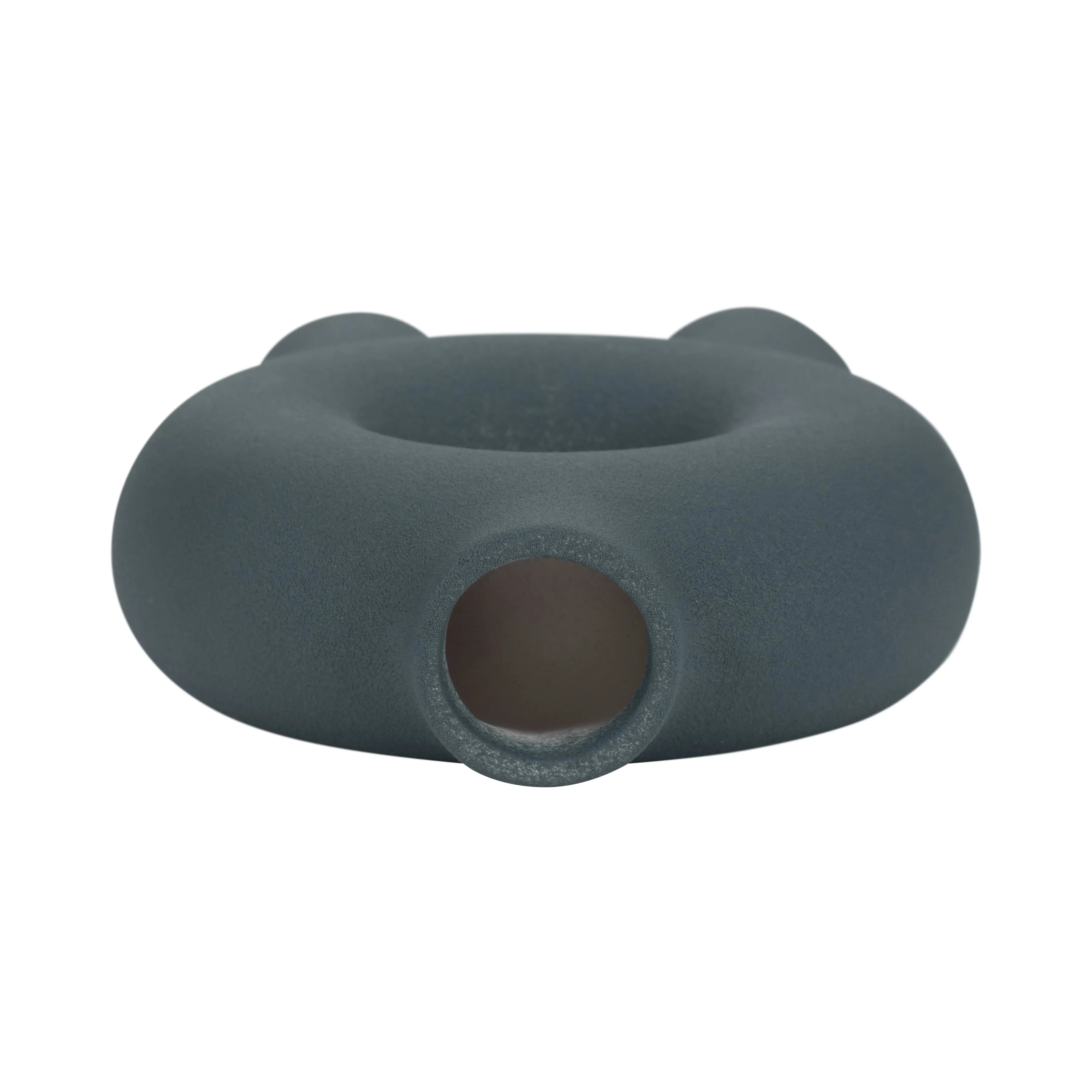 Cer, 7" Donut Footed Vase, Teal
