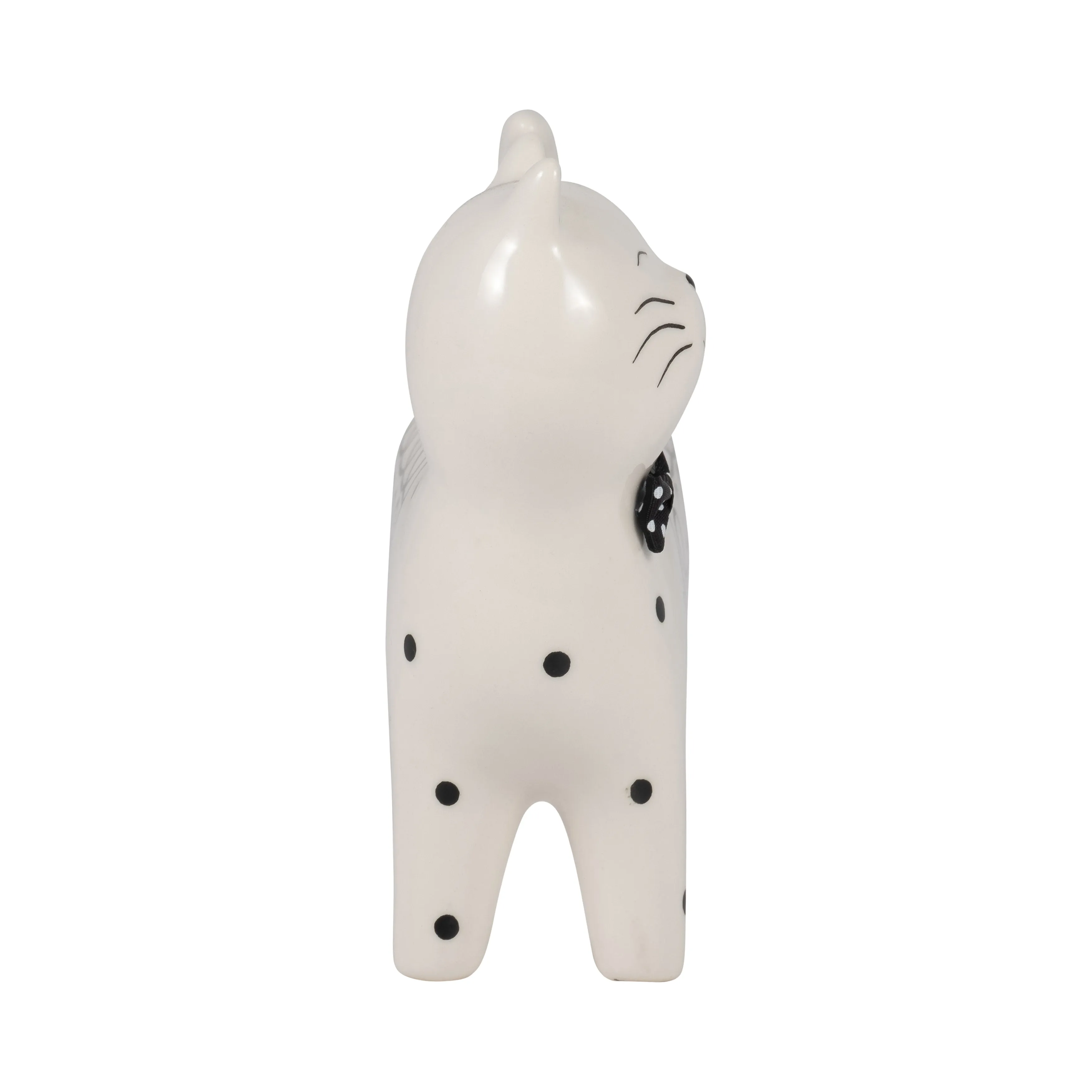 Cer, 7" Swirls Cat, White