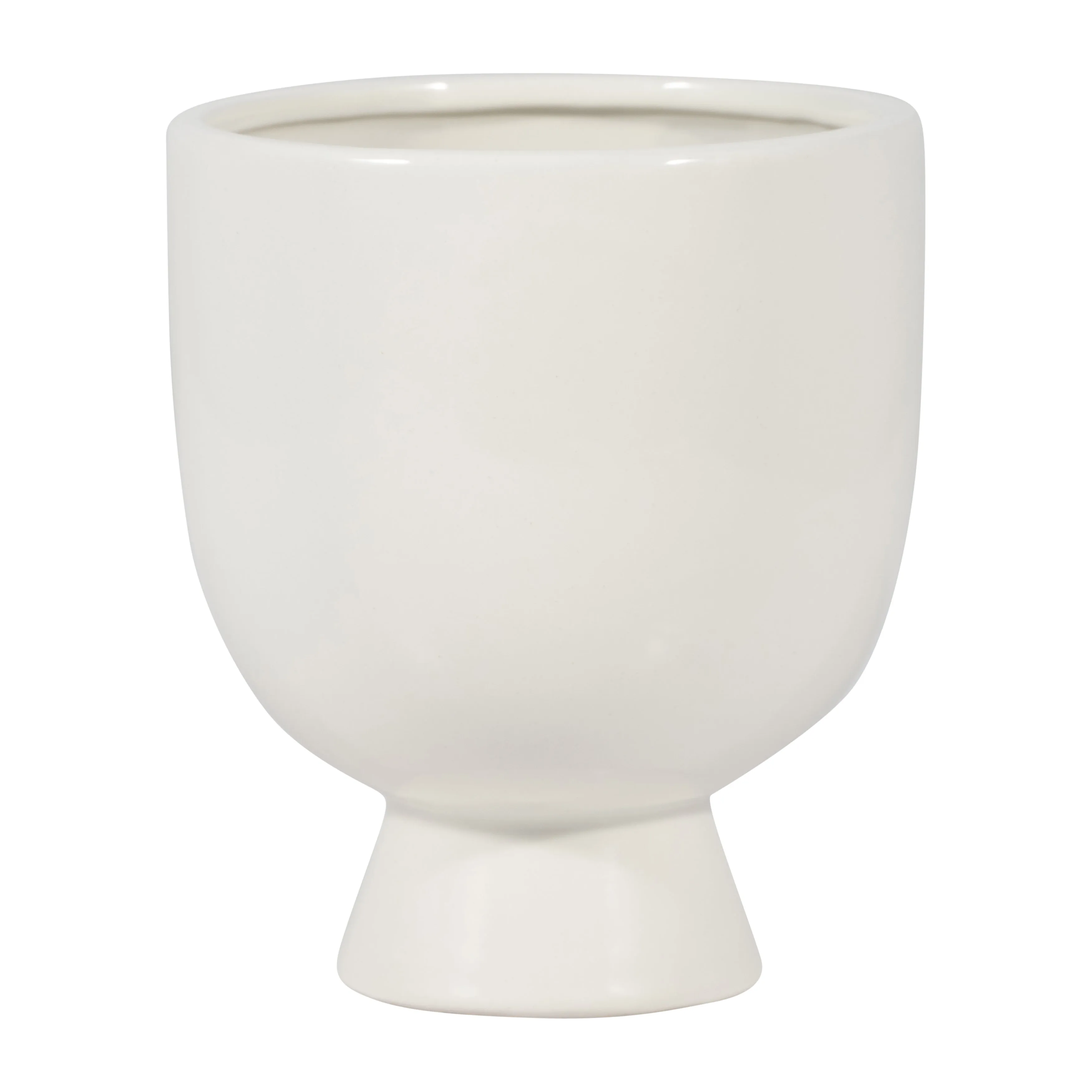 CER, 7"H  SUNRISE EYES FLOWER VASE, WHT/YLLW/BLUE