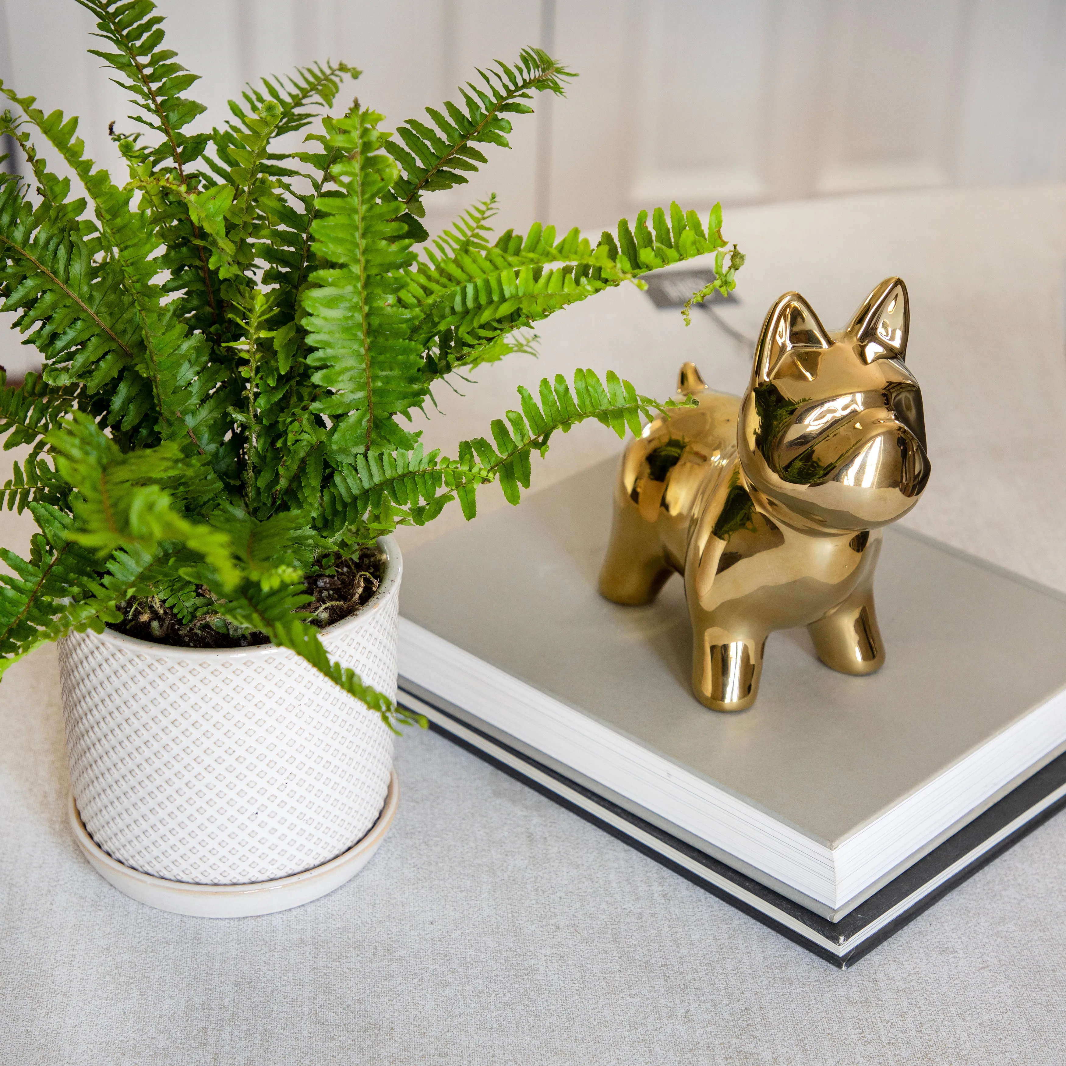 CER, 8" DOG TABLE DECO, GOLD