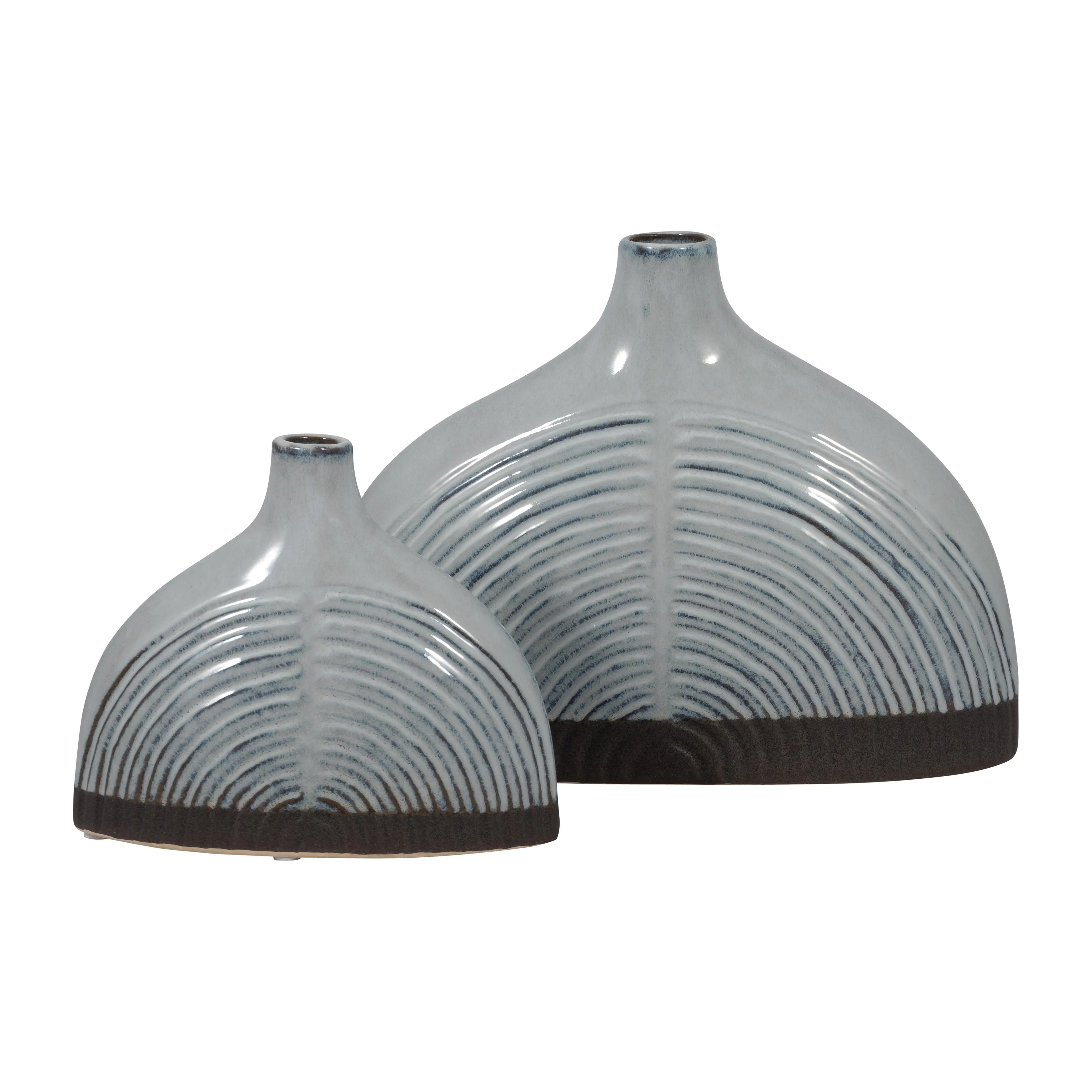 CER, 8" HALF DOME ARCH VASE, BLUE