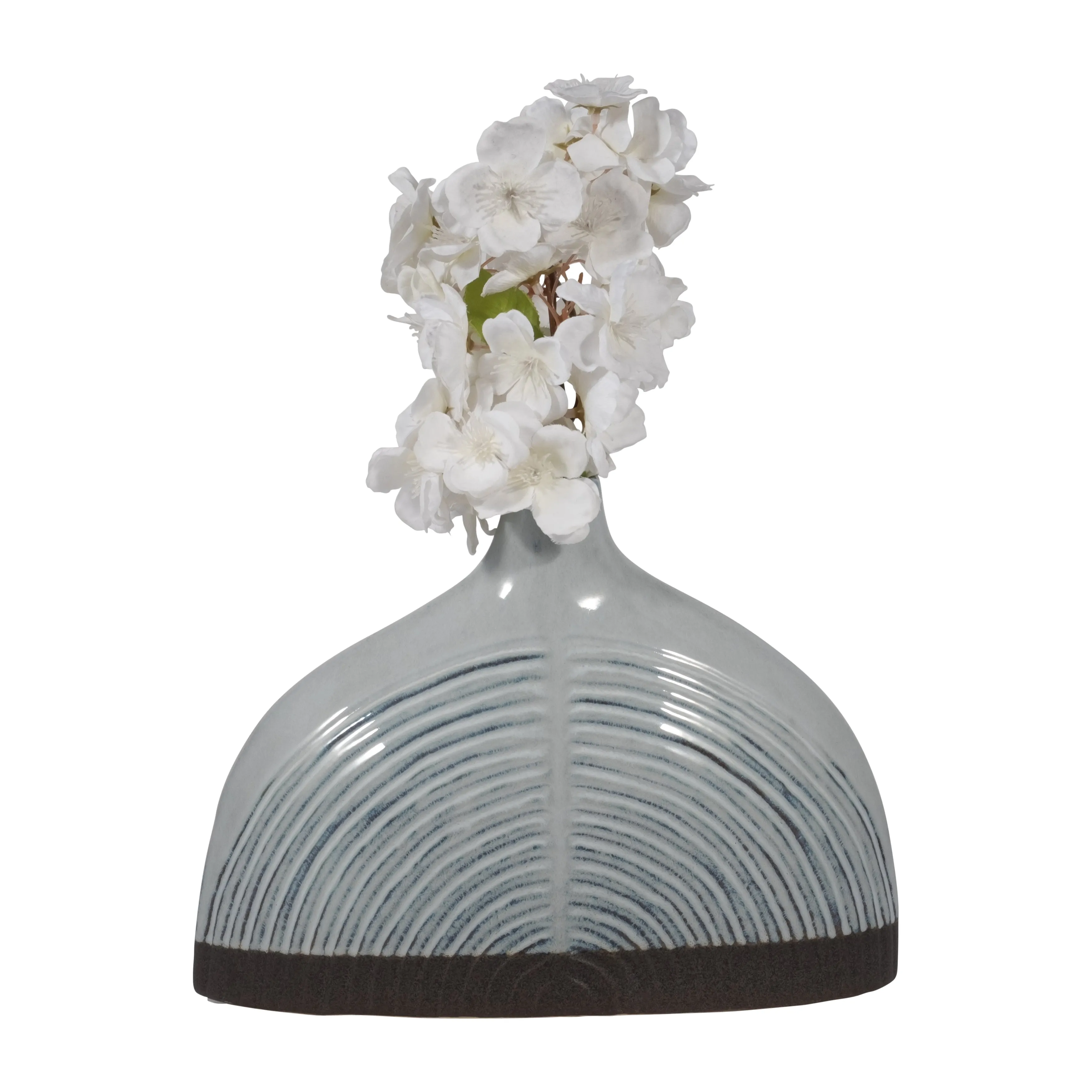 CER, 8" HALF DOME ARCH VASE, BLUE