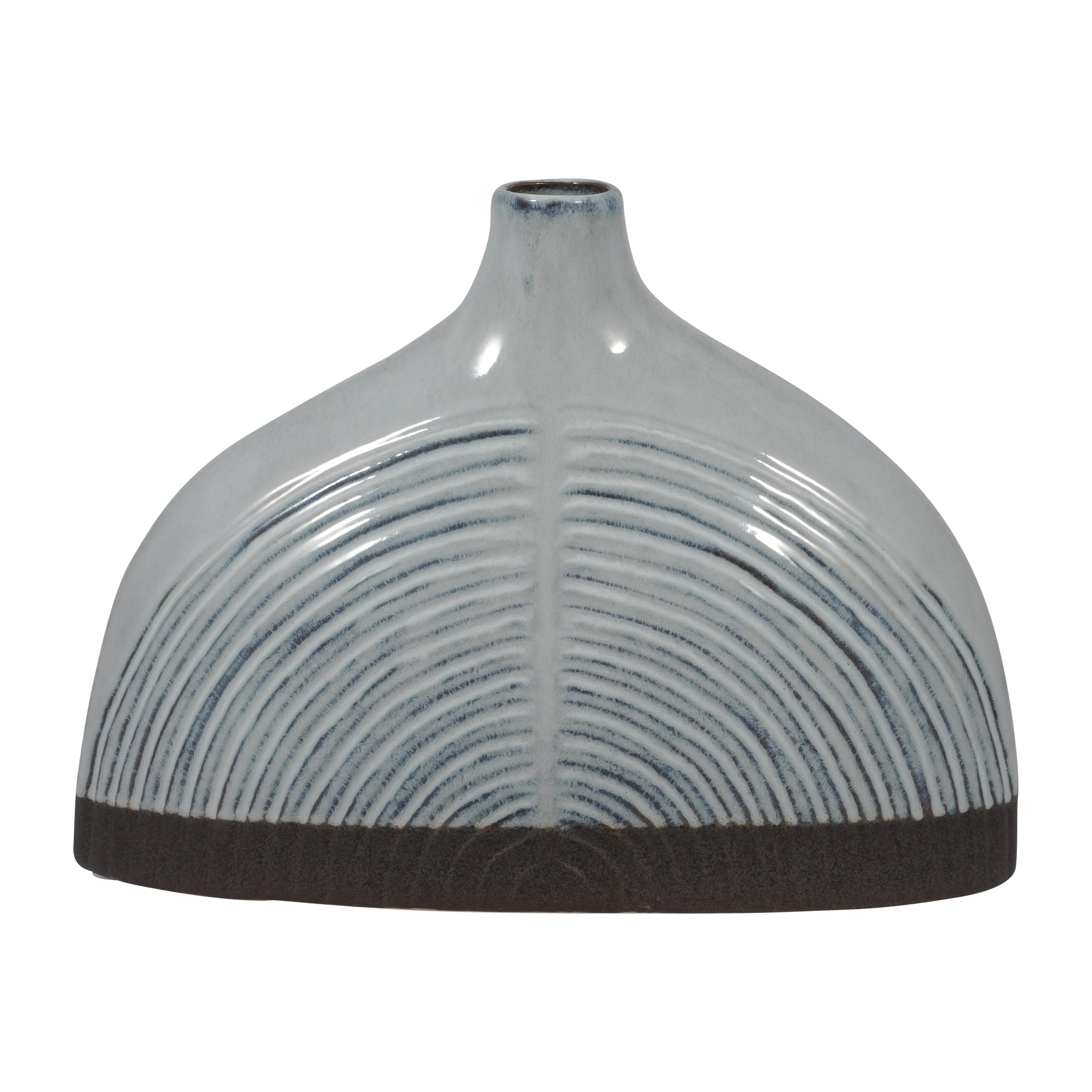 CER, 8" HALF DOME ARCH VASE, BLUE